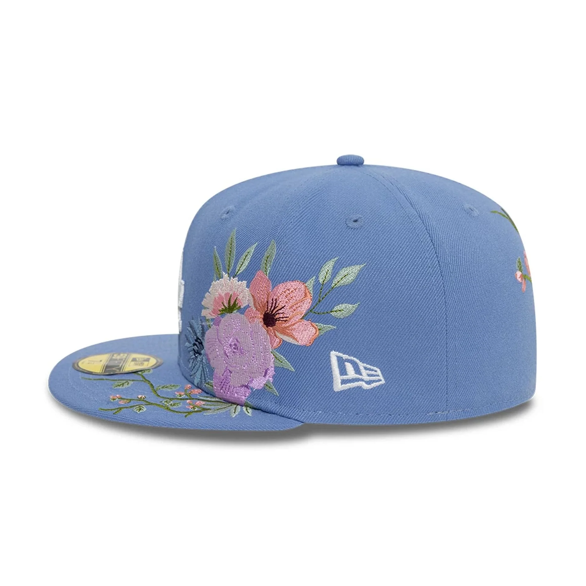LA Dodgers MLB Floral Blue 59FIFTY Fitted Cap - Image 6