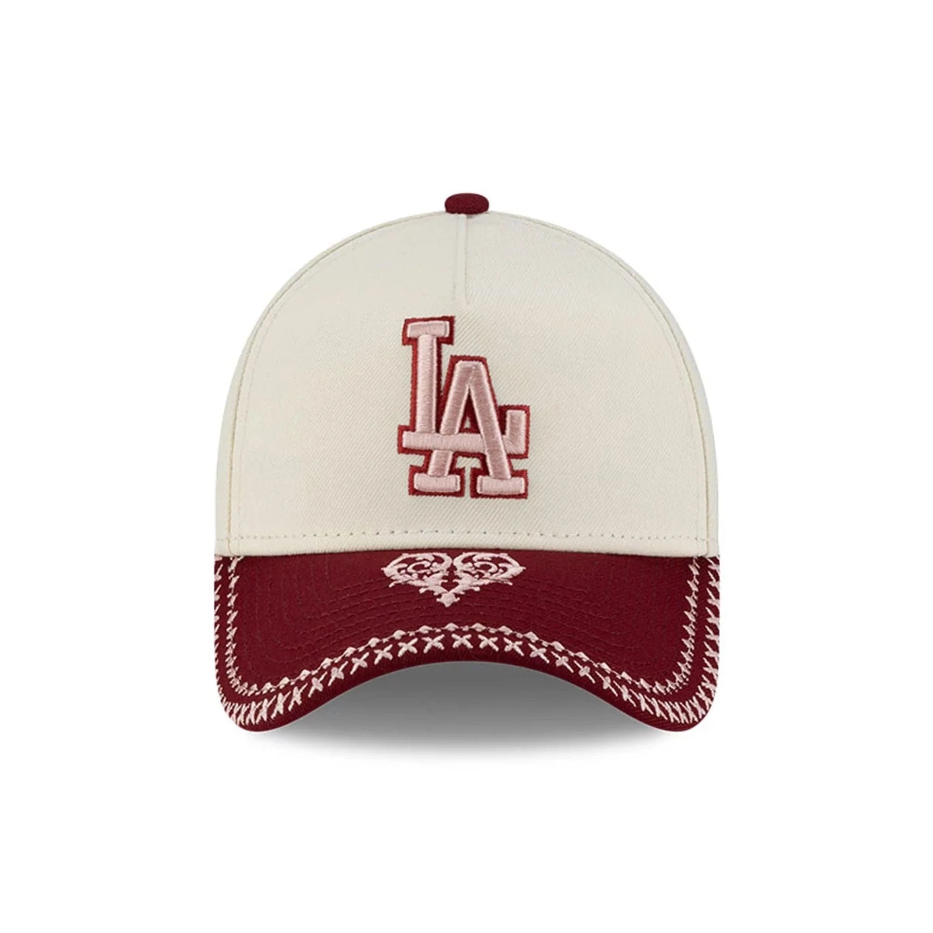 LA Dodgers MLB Flourishes White 9FORTY A-Frame Cap - Image 2