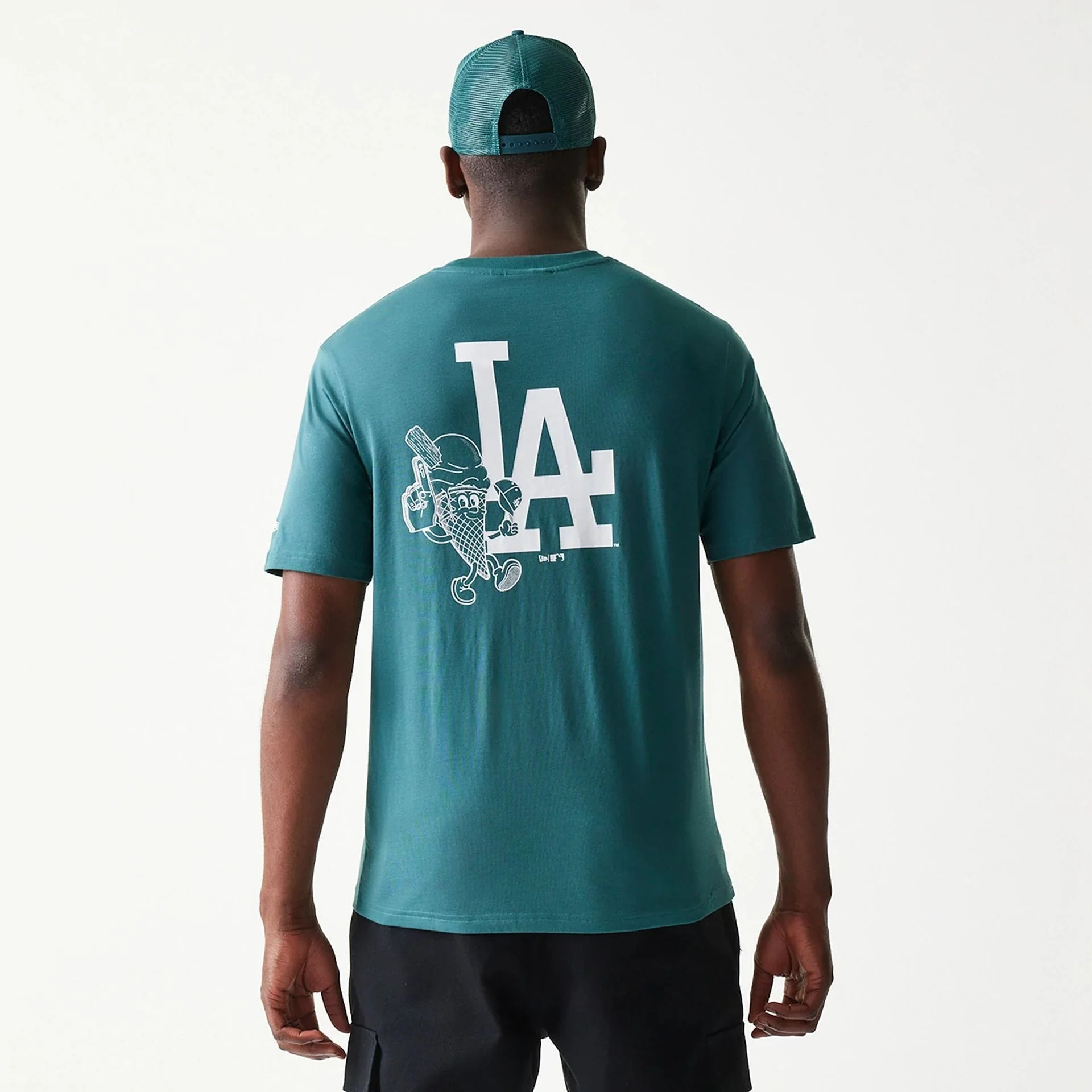 LA Dodgers MLB Food Graphic Dark Green T-Shirt - Image 2