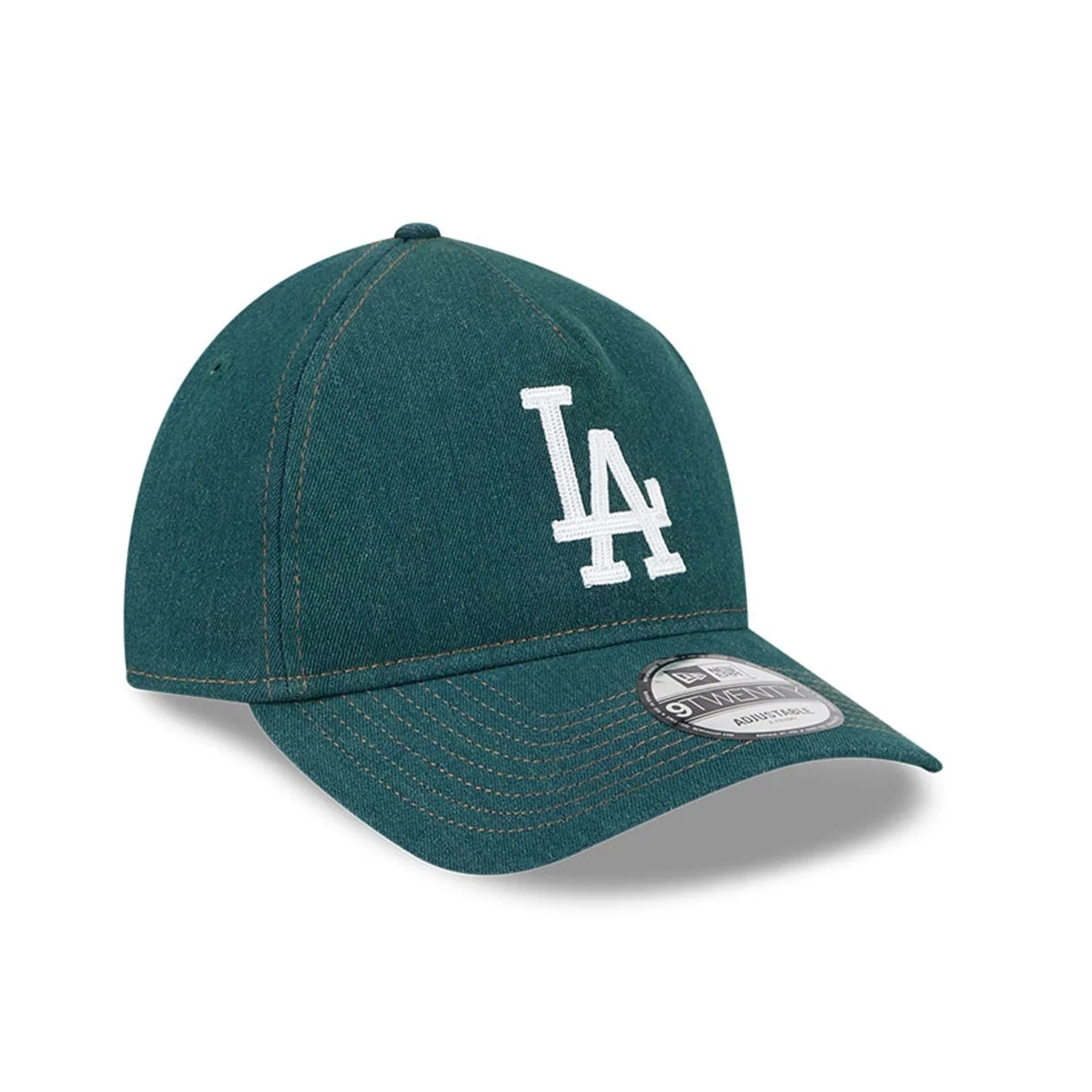 LA Dodgers MLB Forest Denim Green 9TWENTY A-Frame Adjustable Cap - Image 3