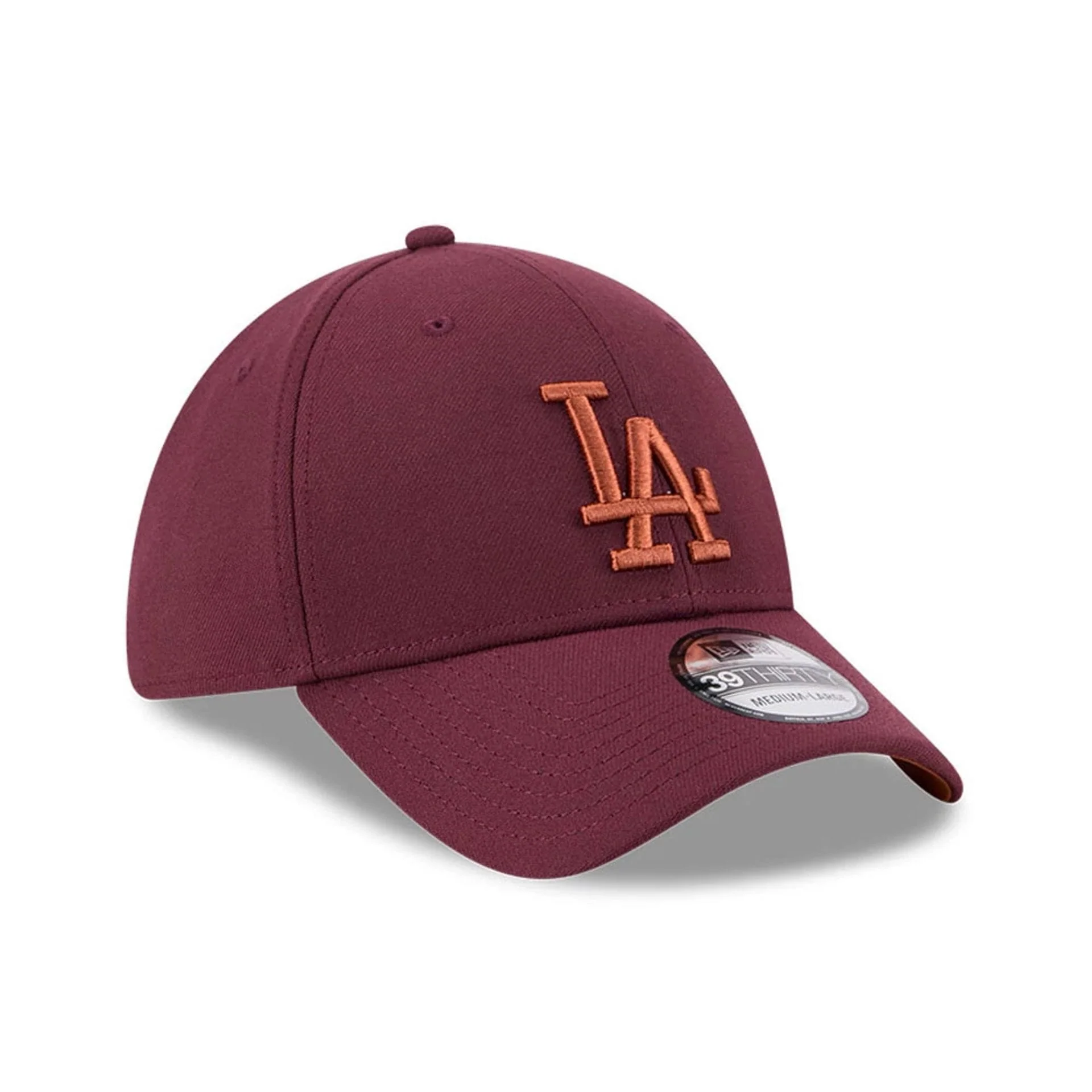 LA Dodgers MLB Frosted Rust Dark Red 39THIRTY Stretch Fit Cap - Image 4