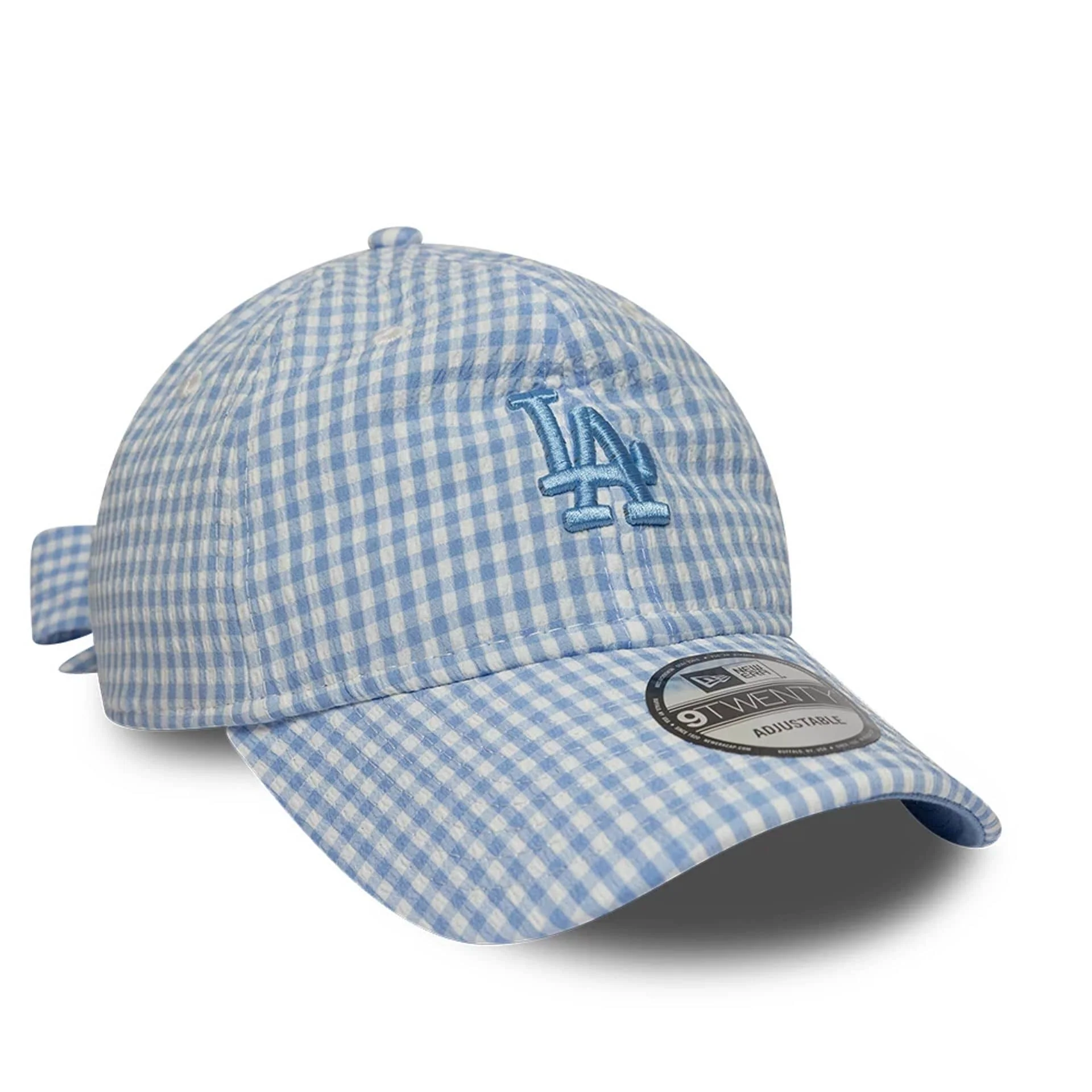 LA Dodgers MLB Gingham Bowback Pastel Blue 9TWENTY Adjustable Cap - Image 4