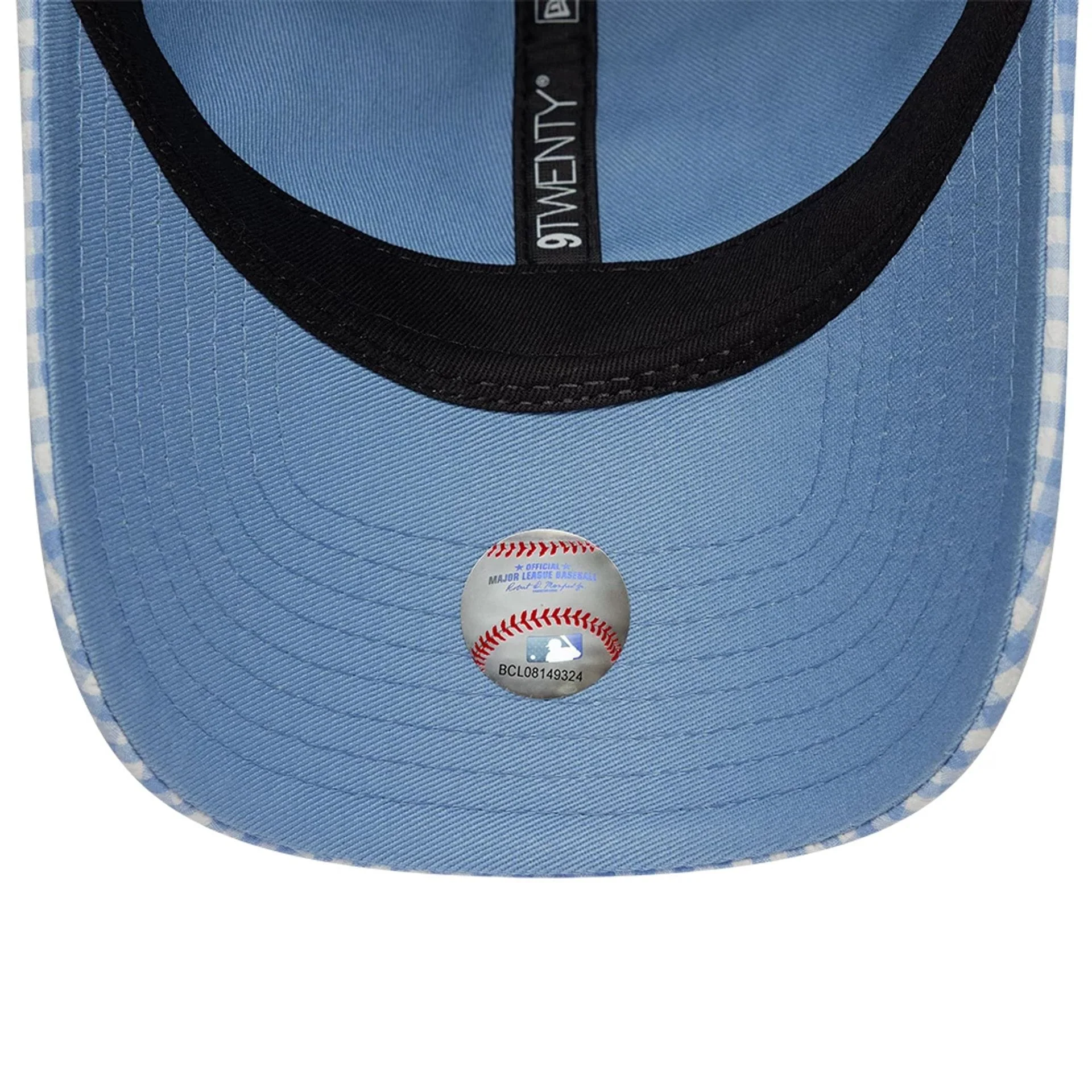 LA Dodgers MLB Gingham Bowback Pastel Blue 9TWENTY Adjustable Cap - Image 7