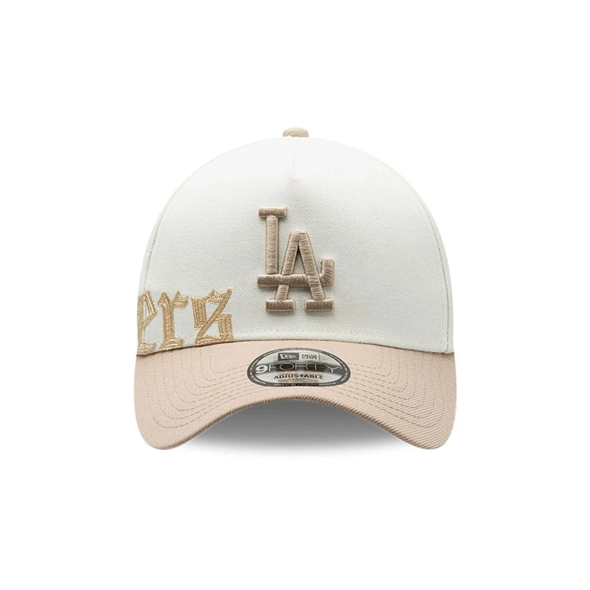 LA Dodgers MLB Gothic Script White 9FORTY A-Frame Cap - Image 2