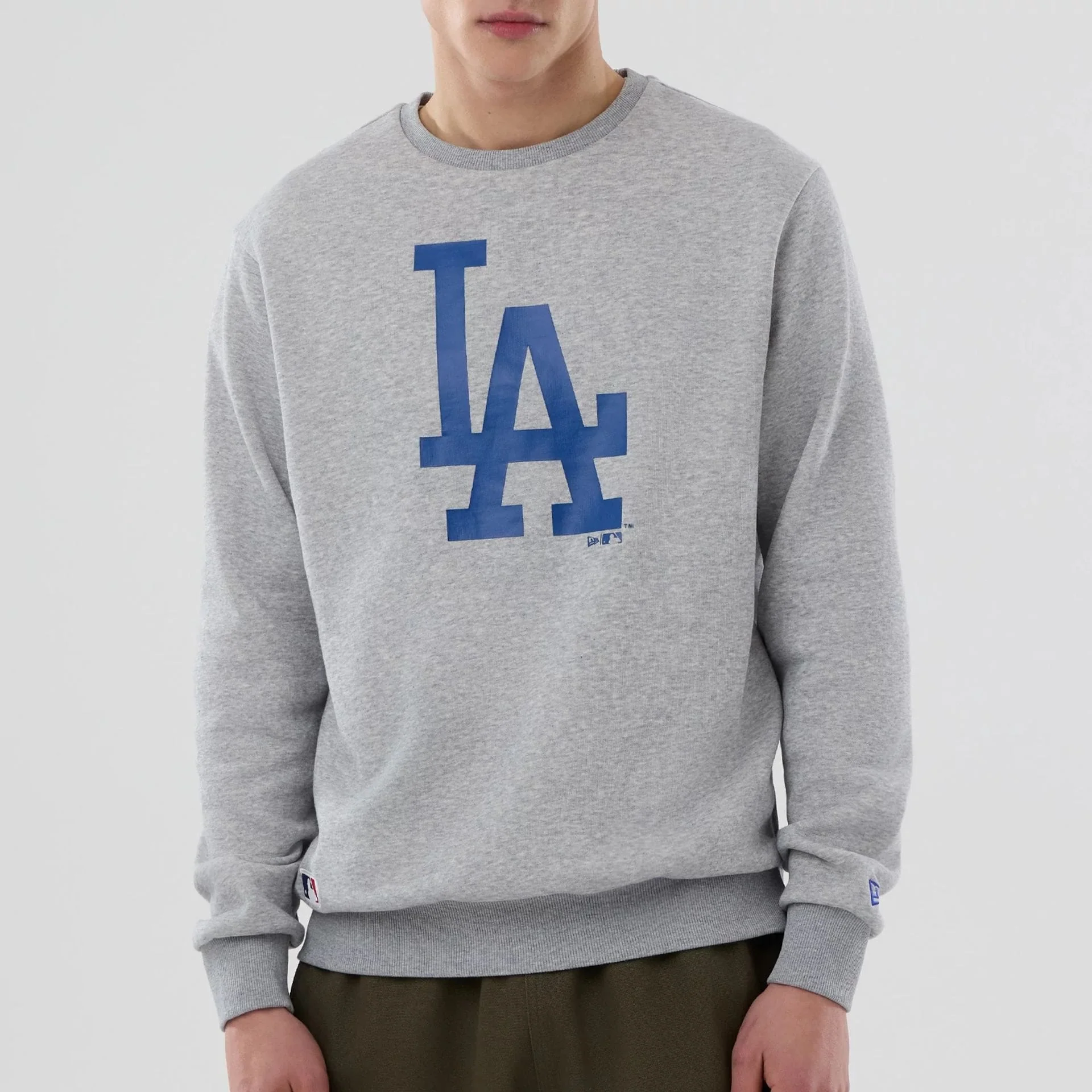 LA Dodgers MLB Grey Crew Neck Sweater - Image 3