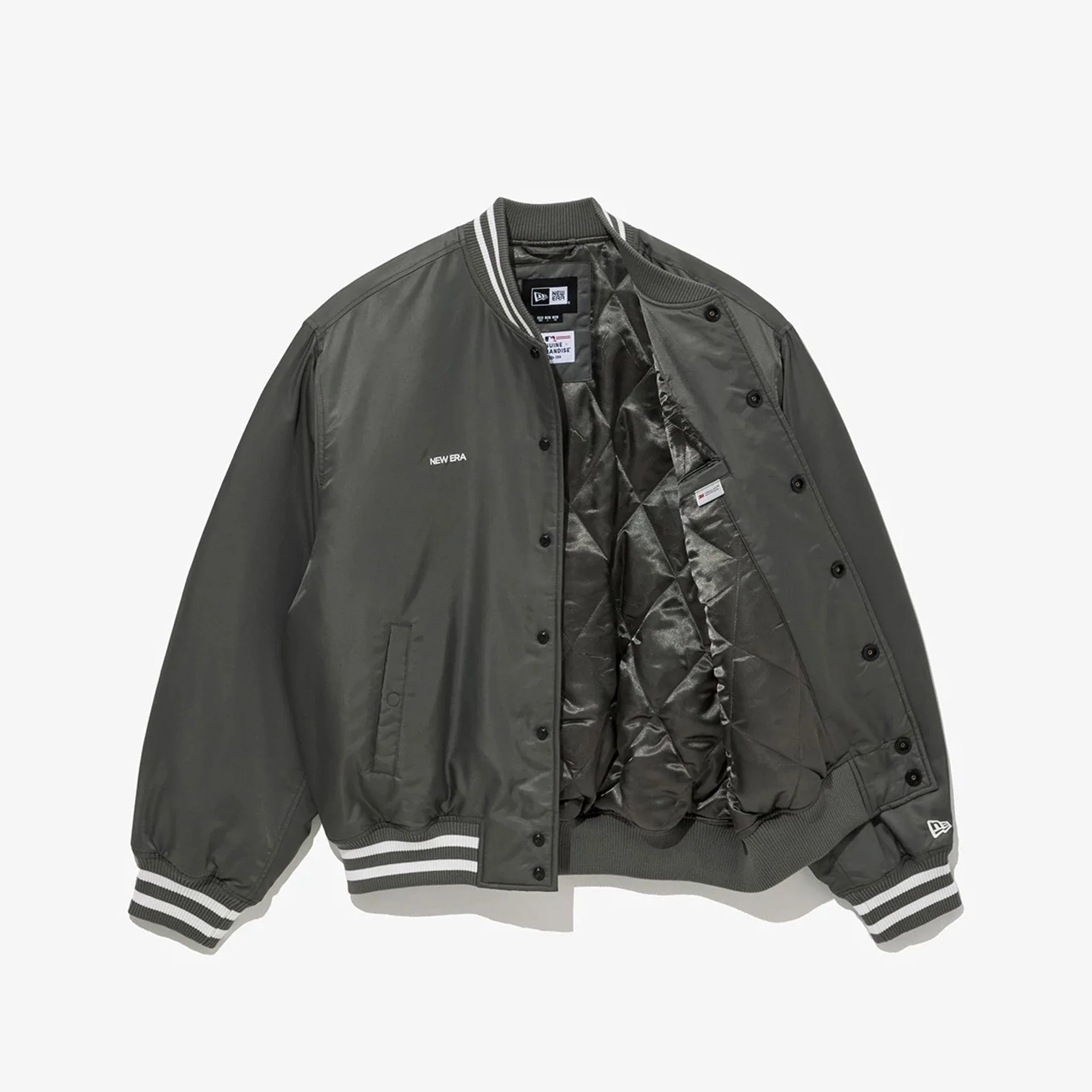 LA Dodgers MLB Grey Stadium Jacket - Image 3