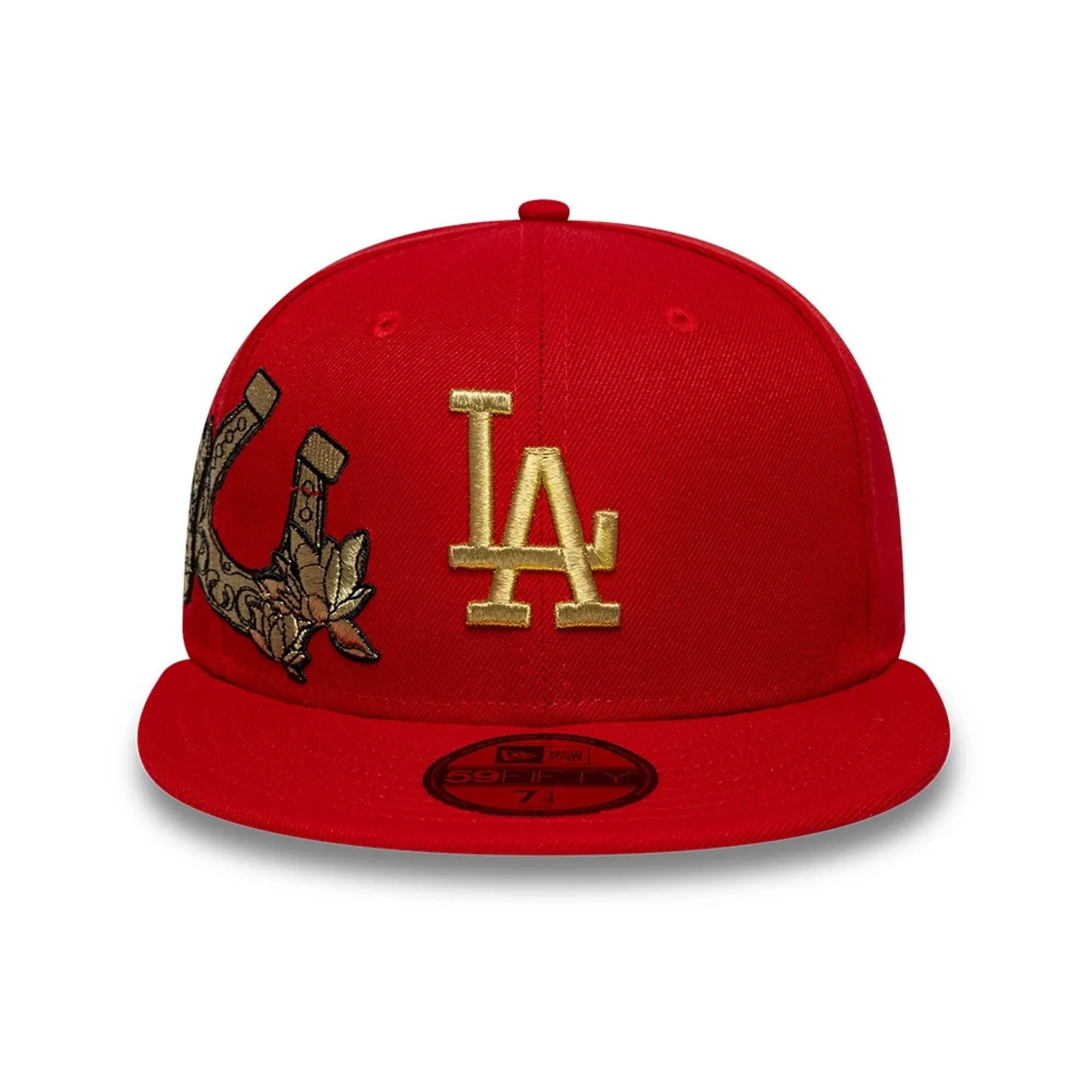 LA Dodgers MLB Horseshoe Red 59FIFTY Fitted Cap - Image 2