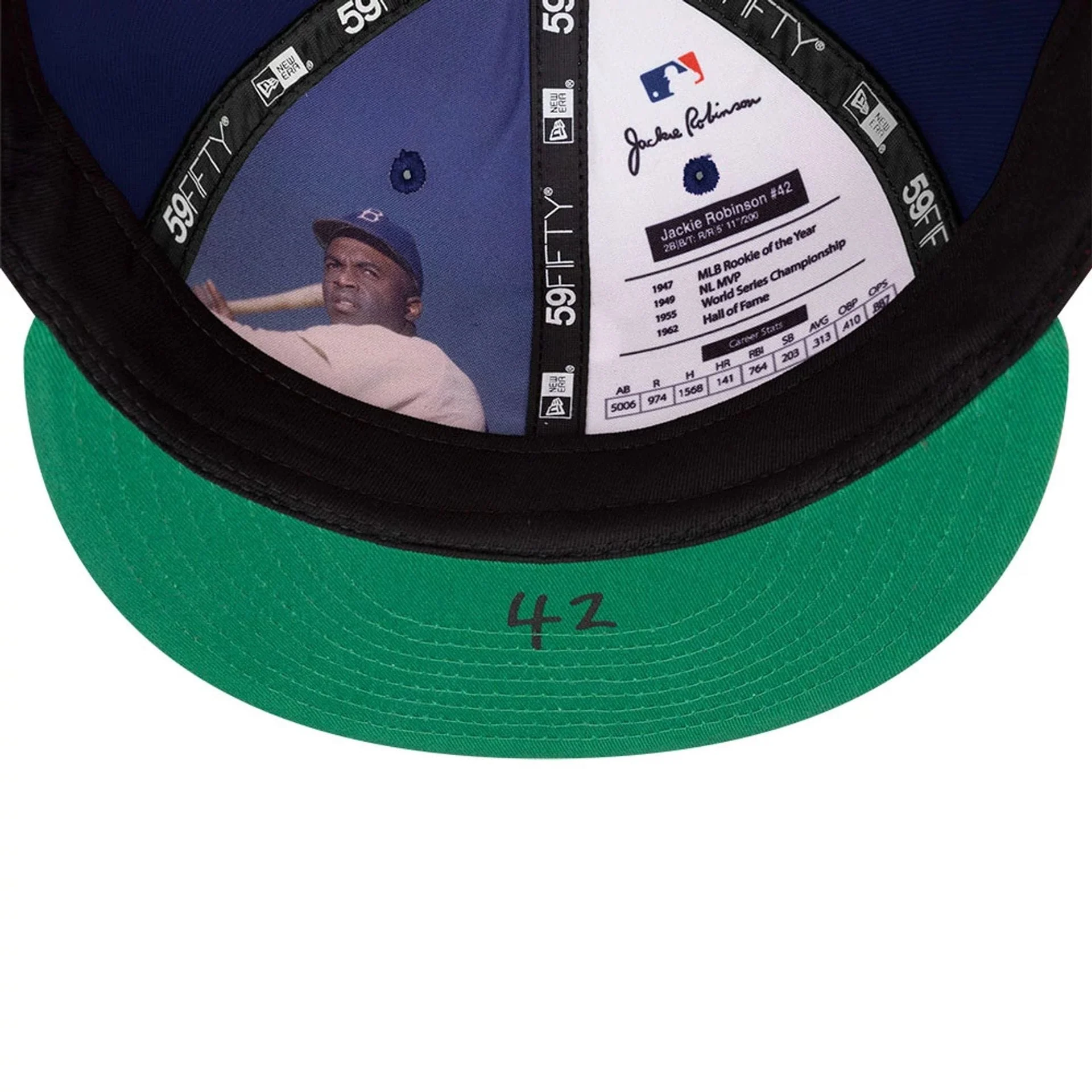 LA Dodgers MLB Jackie Robinson Dark Blue 59FIFTY Fitted Cap - Image 8