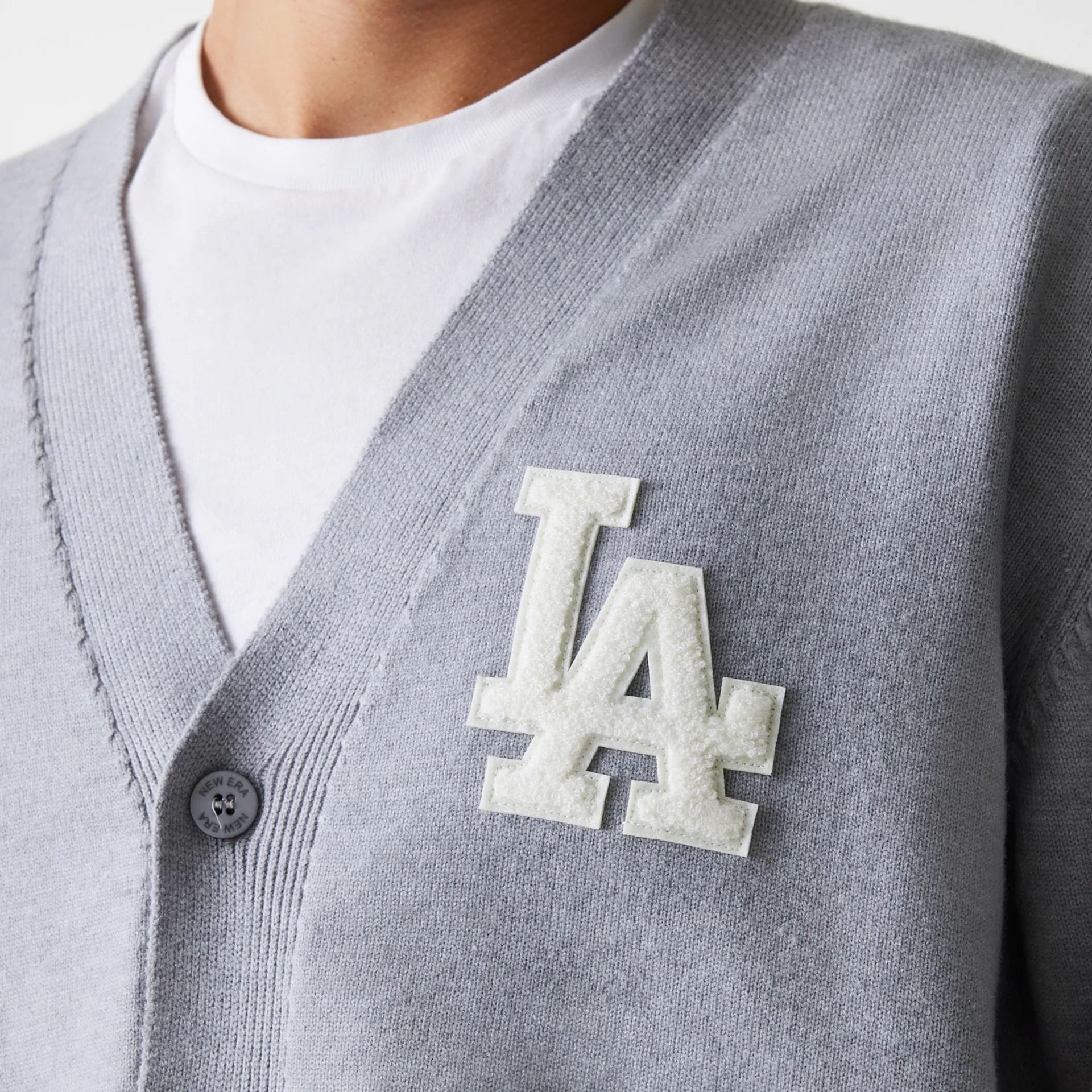 LA Dodgers MLB Knit Grey Cardigan - Image 6