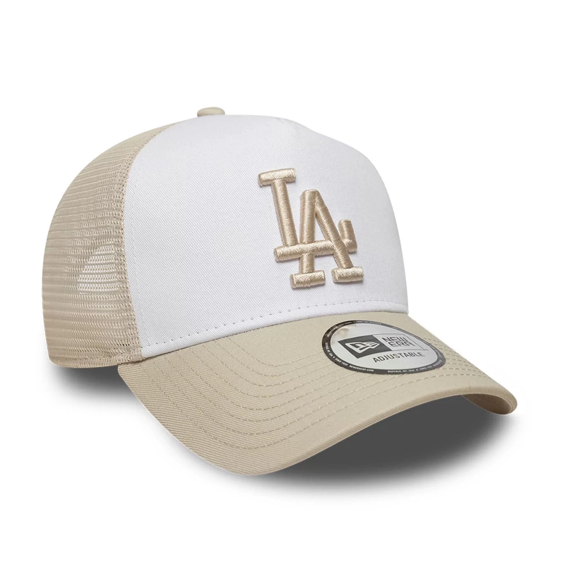 LA Dodgers MLB League Essential Light Beige 9FORTY A-Frame Trucker Adjustable Cap - Image 3
