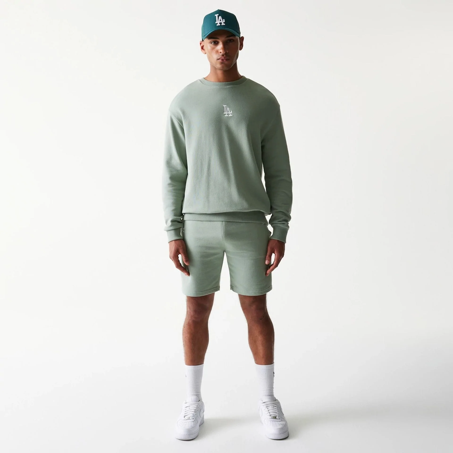 LA Dodgers MLB League Essential Midi Pastel Green Shorts - Image 8