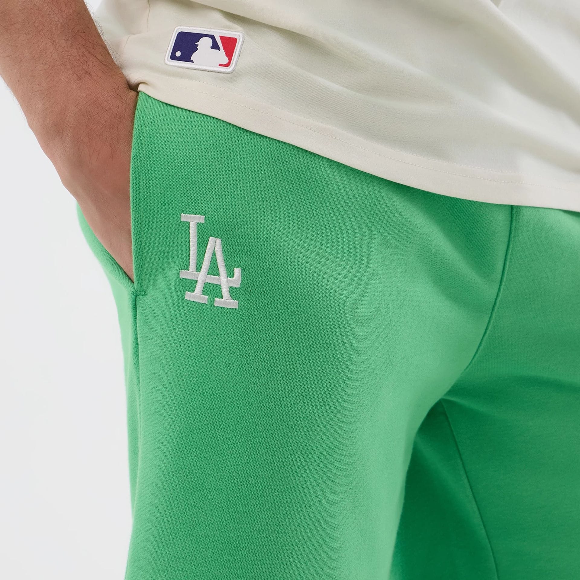 LA Dodgers MLB League Essential Open Green Shorts - Image 4