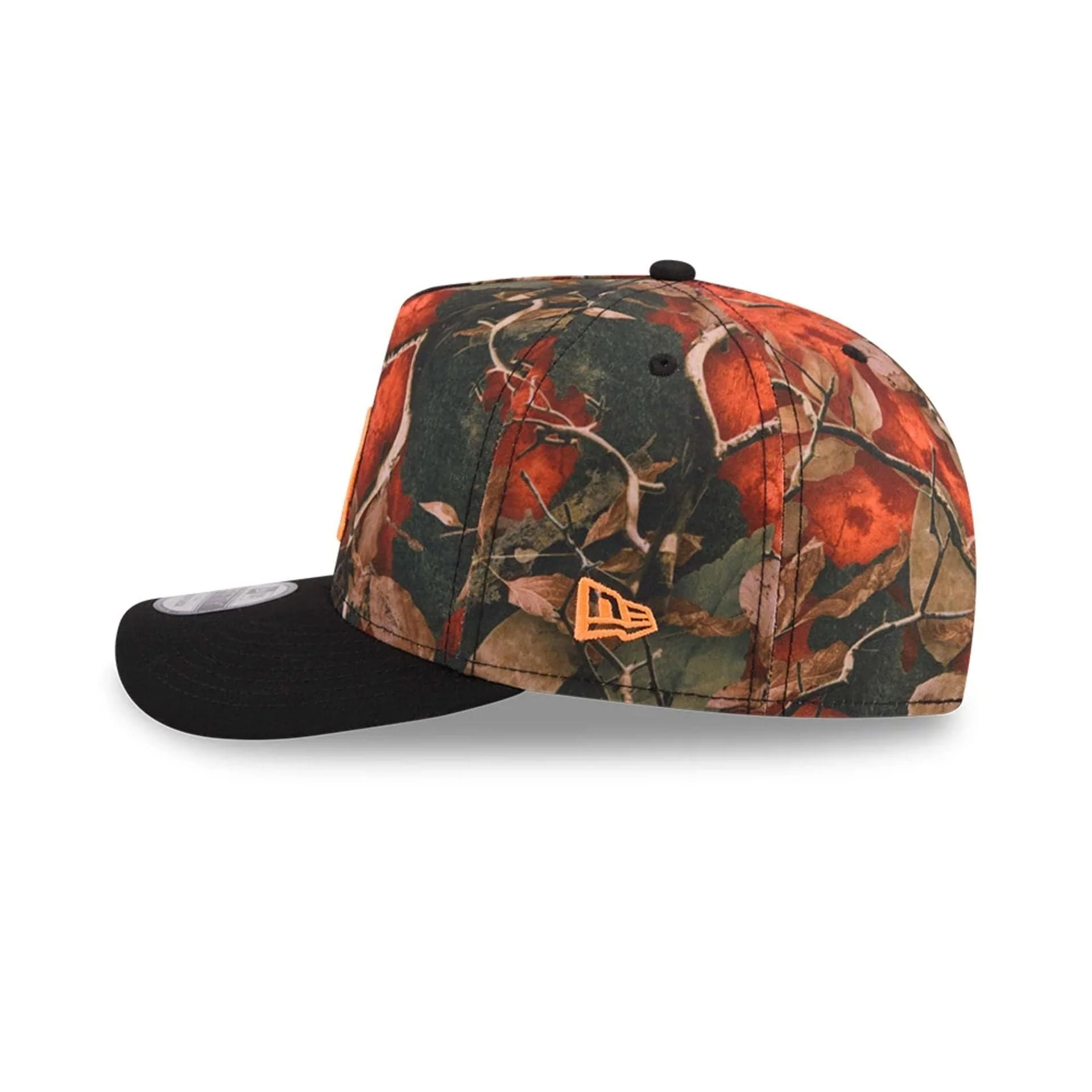 LA Dodgers MLB Leaves Bright Orange 9FIFTY A-Frame Snapback Adjustable Cap - Image 5
