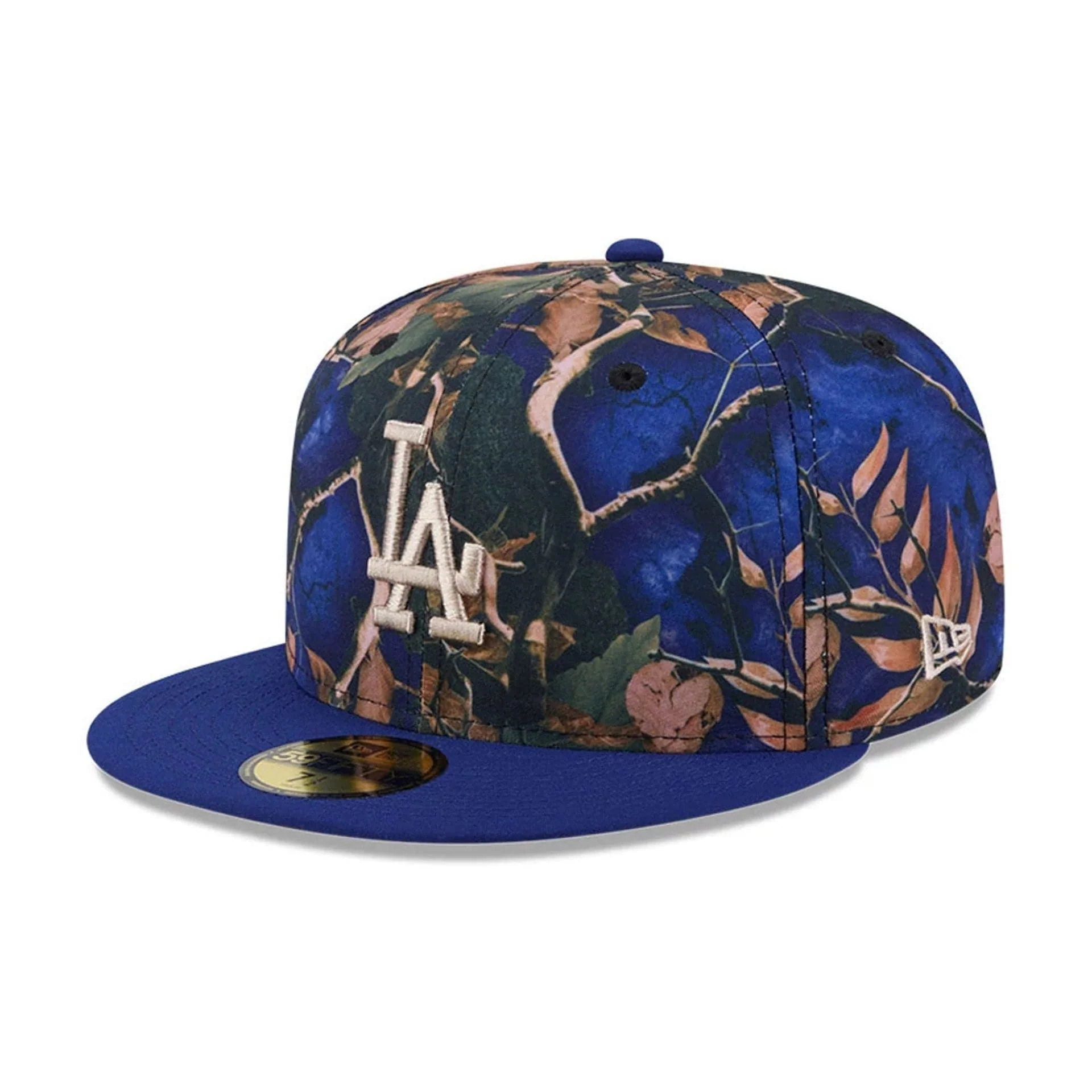 LA Dodgers MLB Leaves Dark Blue 59FIFTY Fitted Cap - Image 4