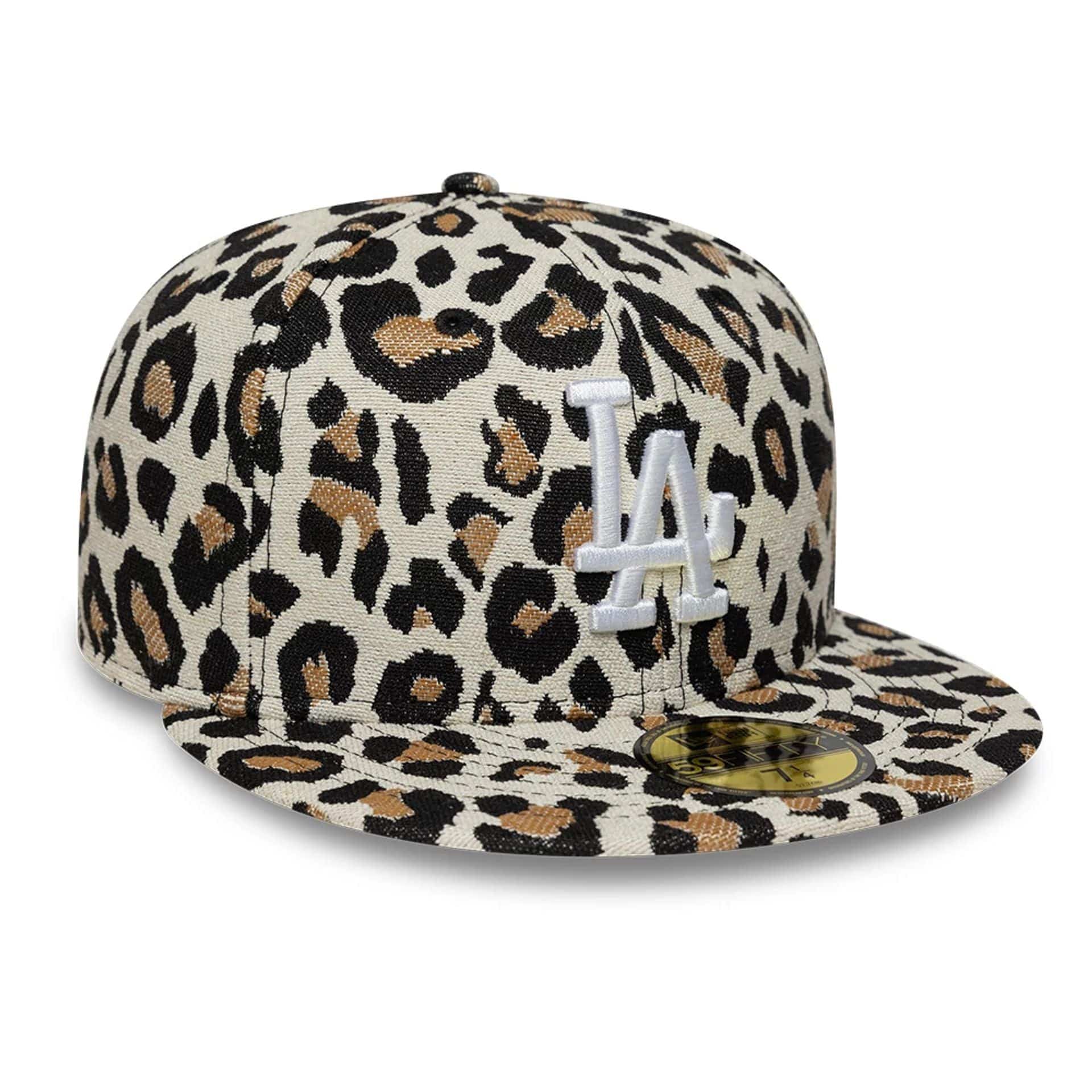LA Dodgers MLB Leopard Black 59FIFTY Fitted Cap - Image 4