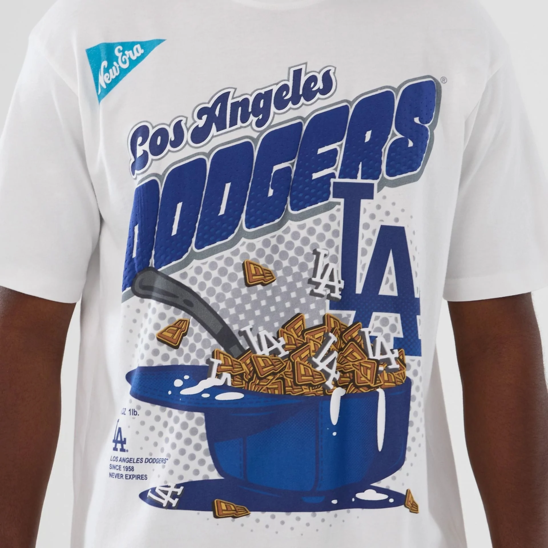 LA Dodgers MLB Lifestyle Graphic White T-Shirt - Image 4