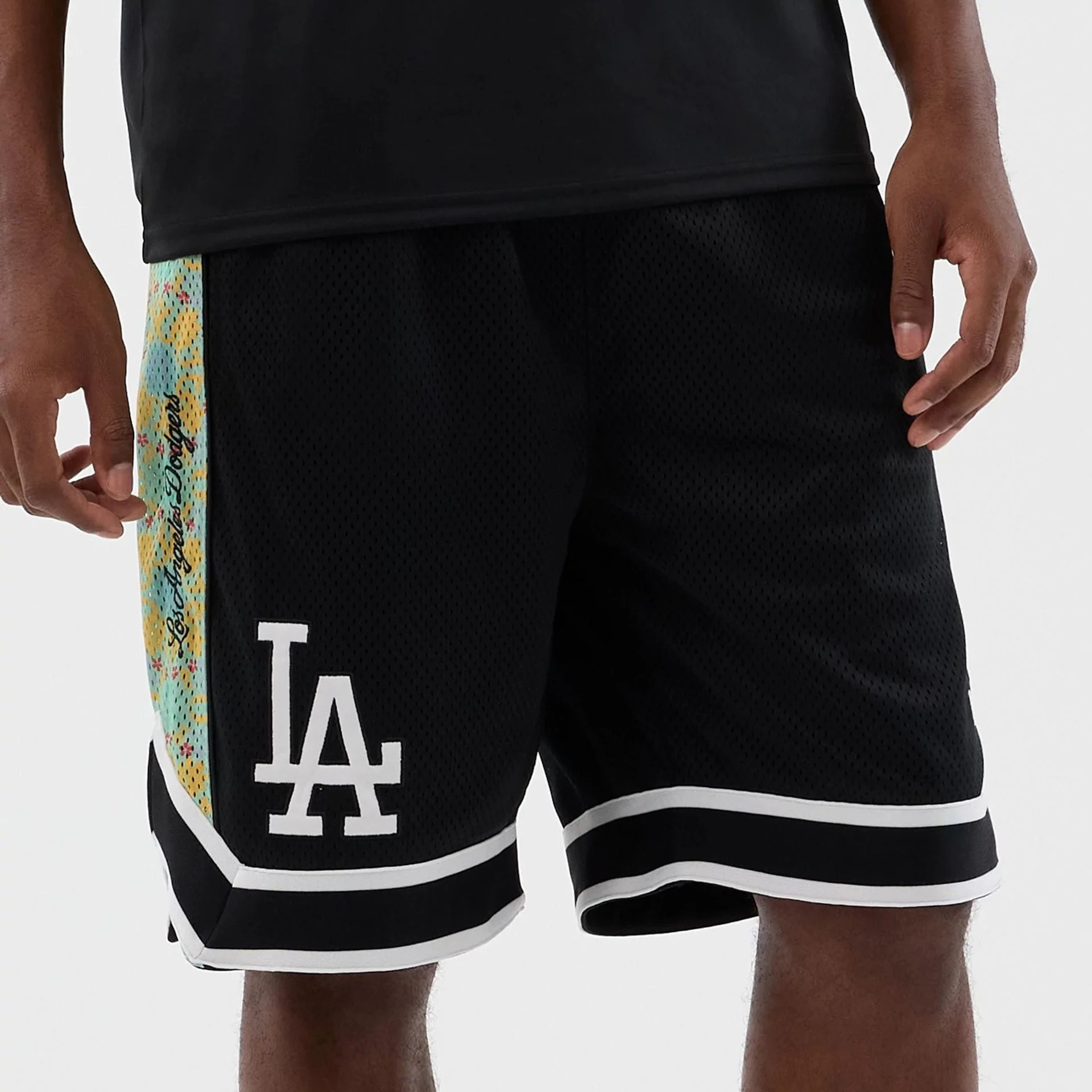 LA Dodgers MLB Mesh Black Mesh Shorts - Image 5