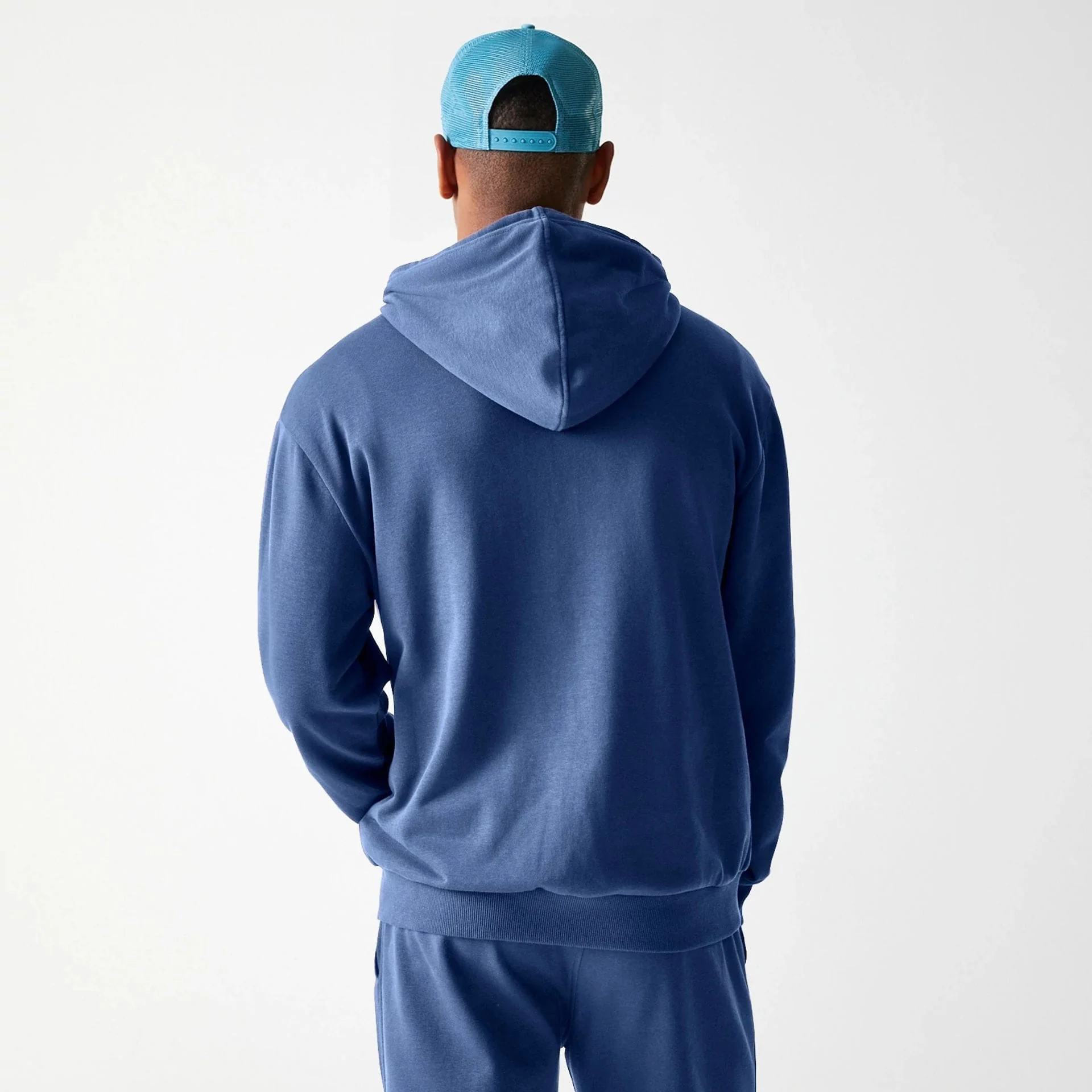 LA Dodgers MLB Midi League Essential Dark Blue Oversized Full Zip Hoodie - Image 3