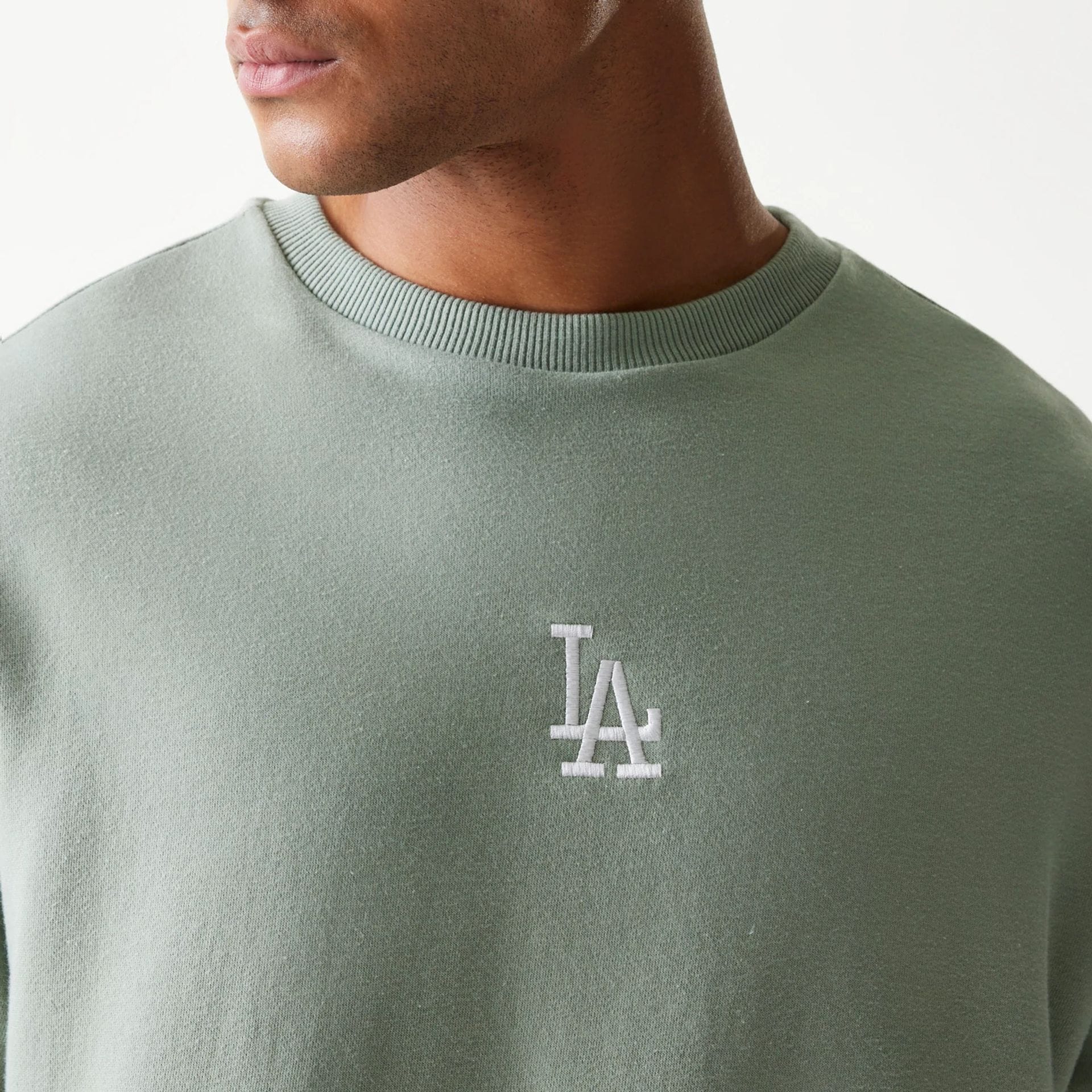 LA Dodgers MLB Midi Pastel Green Oversized Crew Neck Sweater - Image 4
