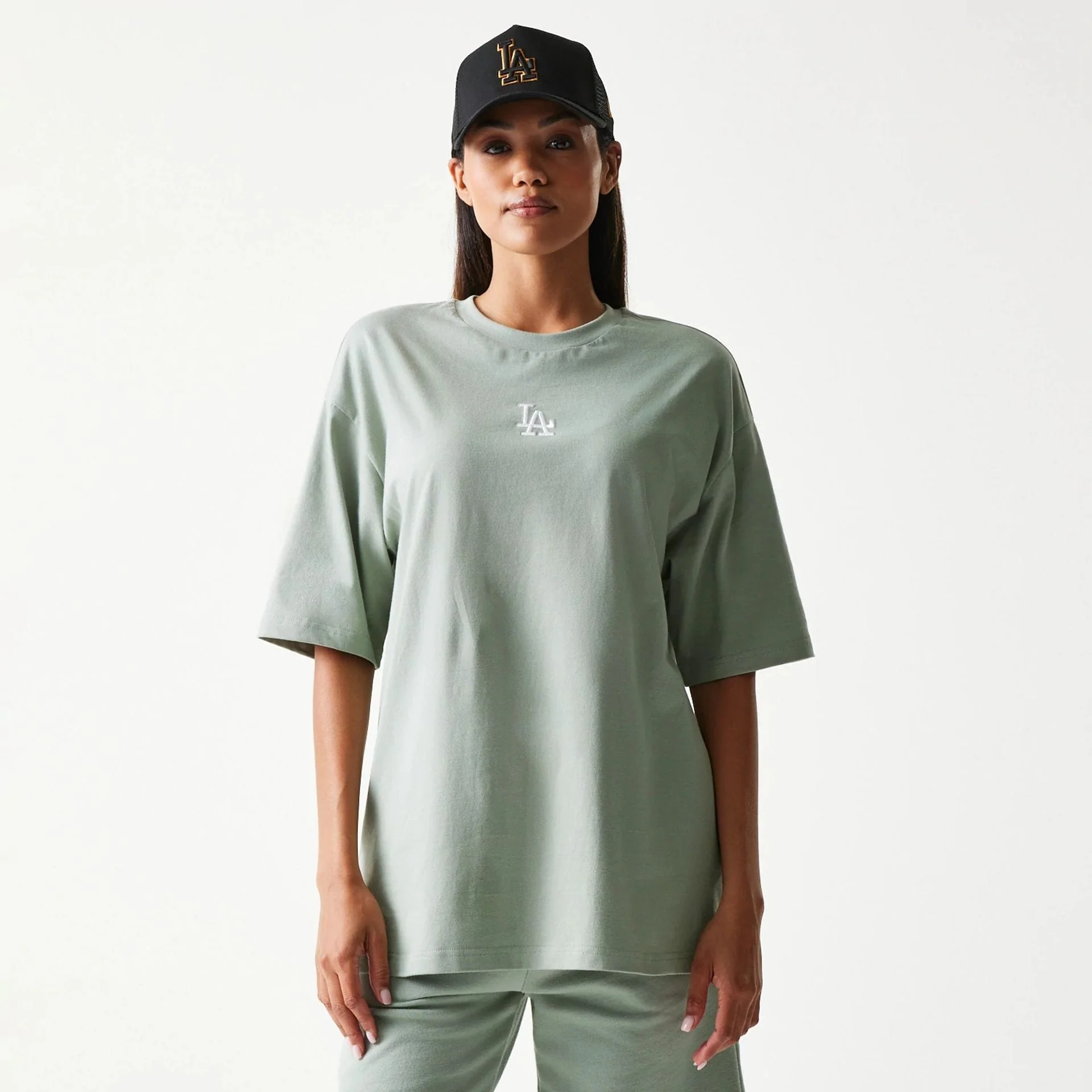 LA Dodgers MLB Midi Pastel Green Oversized T-Shirt - Image 4