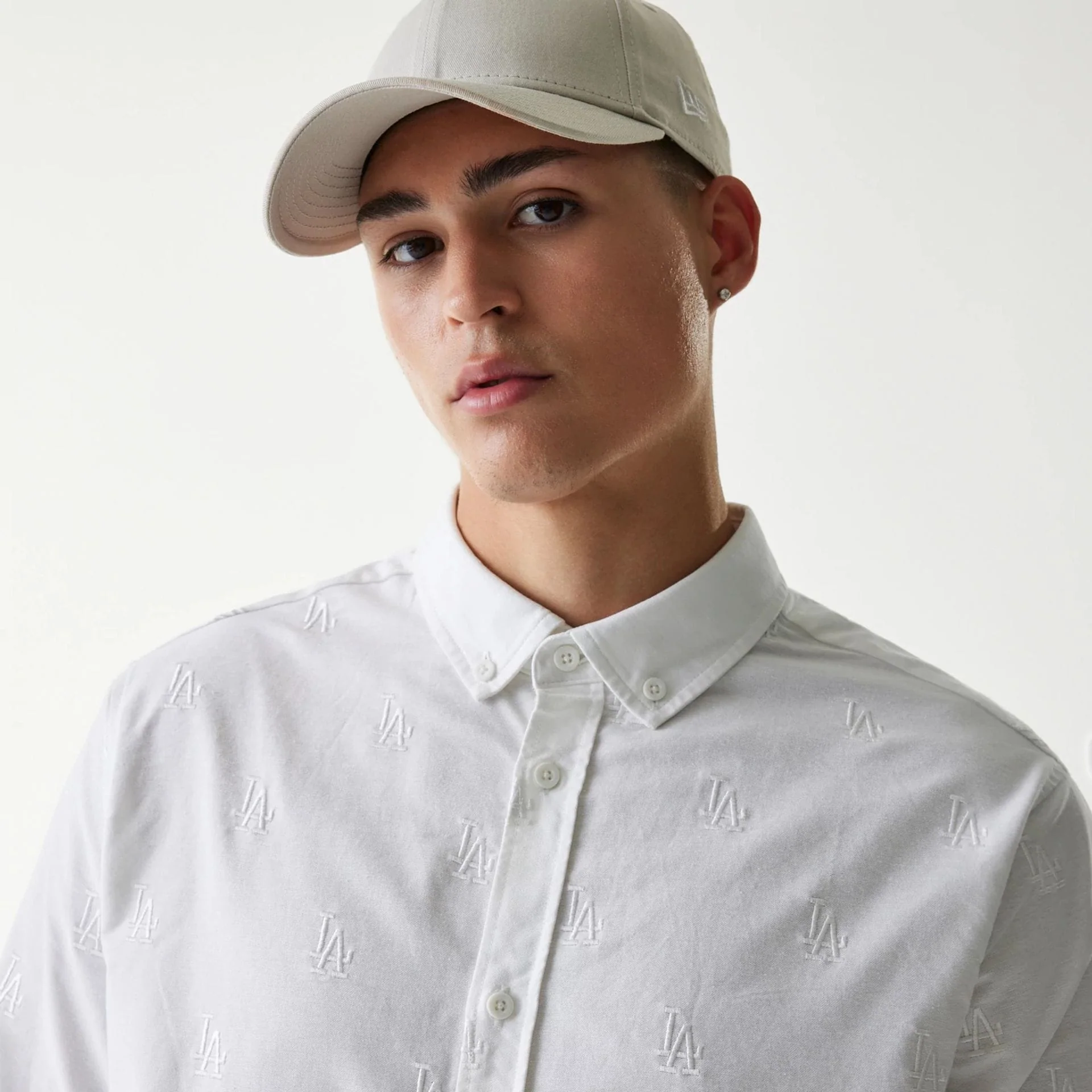 LA Dodgers MLB Monogram White Long Sleeve Shirt - Image 2