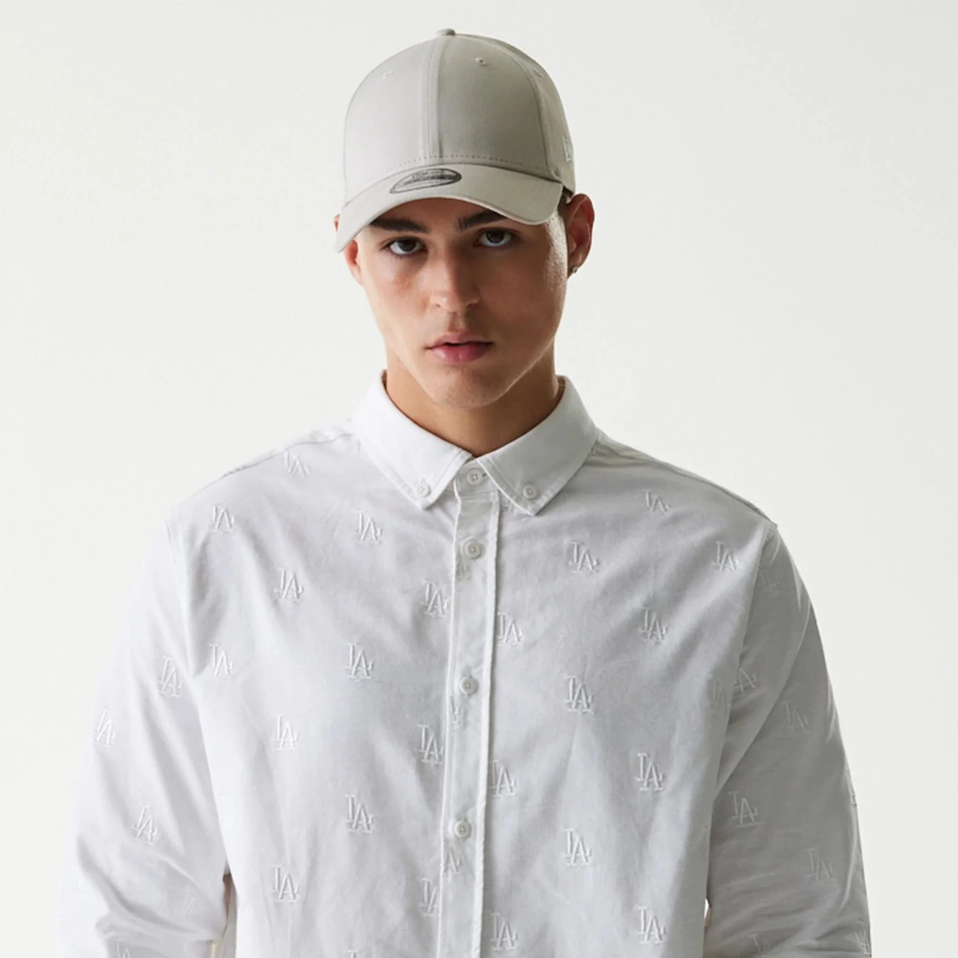 LA Dodgers MLB Monogram White Long Sleeve Shirt - Image 5