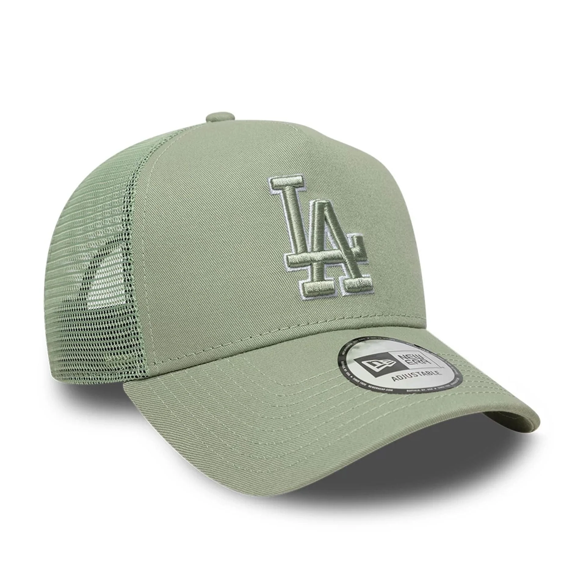 LA Dodgers MLB Outline Pastel Green 9FORTY E-Frame Trucker Adjustable Cap - Image 3