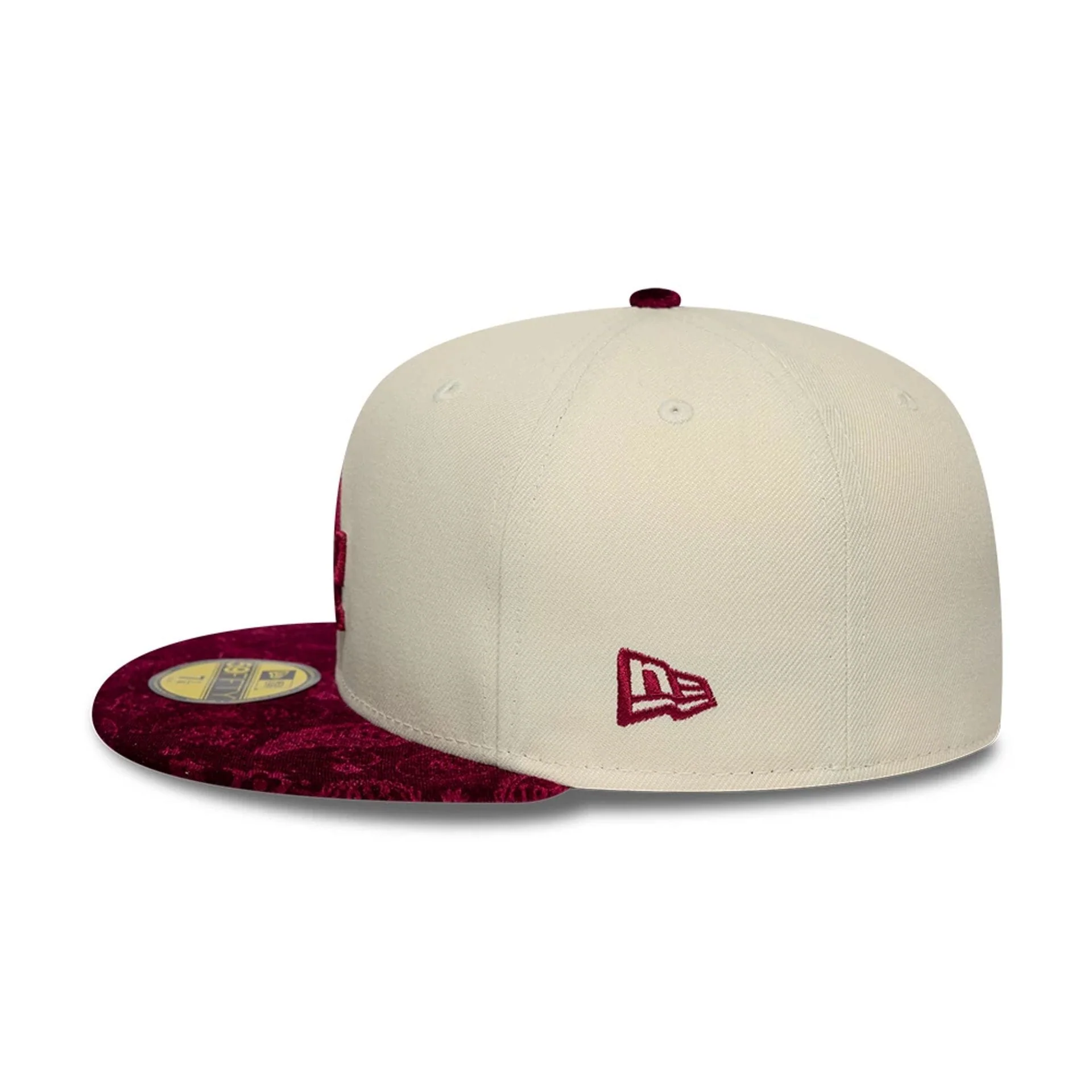 LA Dodgers MLB Paisley Visor Cream 59FIFTY Fitted Cap - Image 6