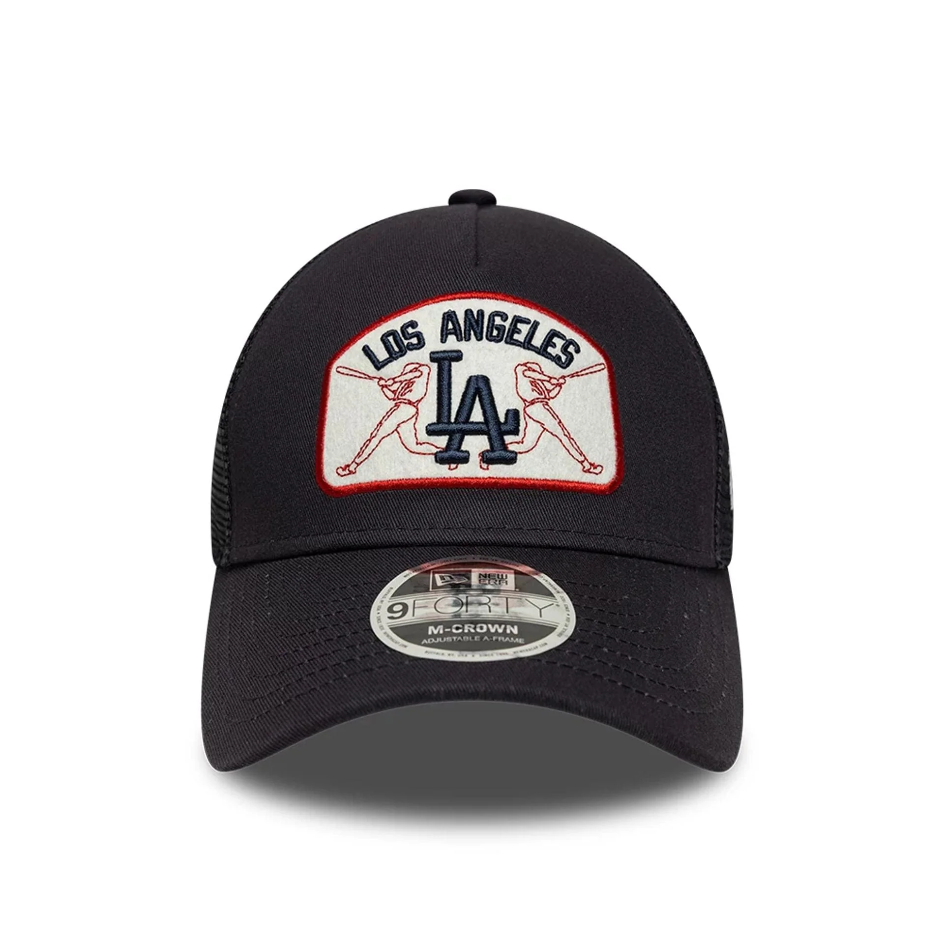 LA Dodgers MLB Patch Navy 9FORTY M-Crown A-Frame Trucker Adjustable Cap - Image 2