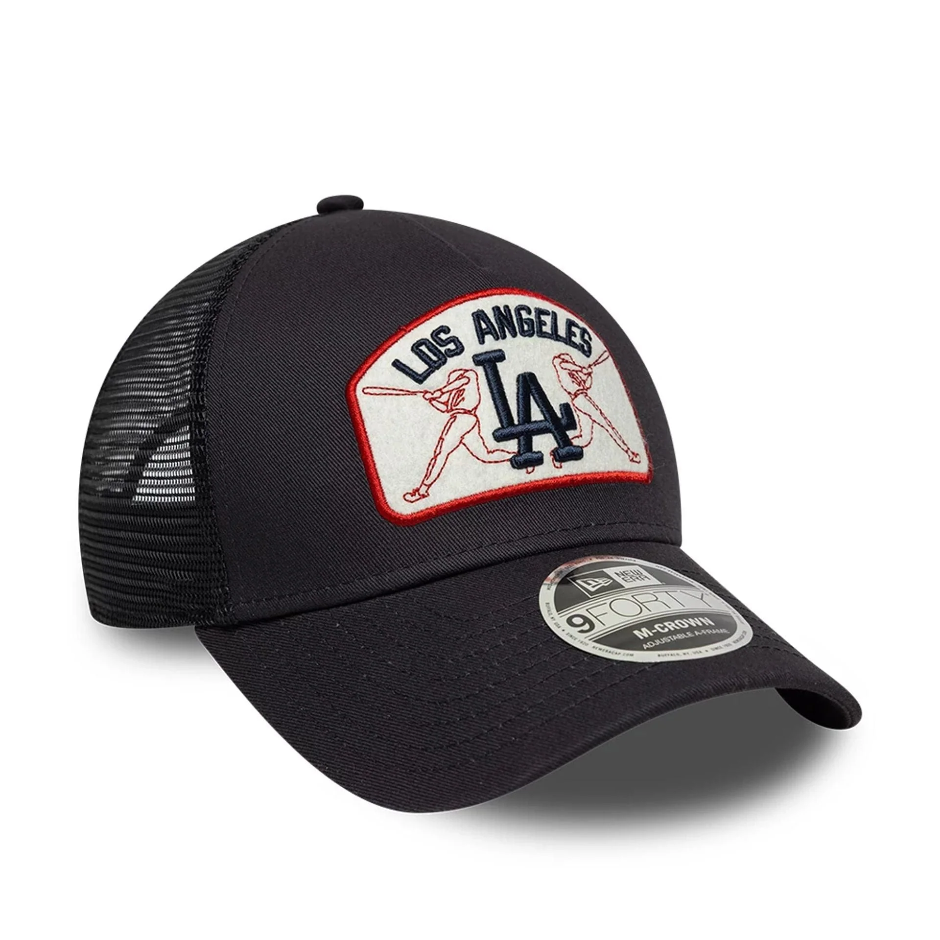 LA Dodgers MLB Patch Navy 9FORTY M-Crown A-Frame Trucker Adjustable Cap - Image 3