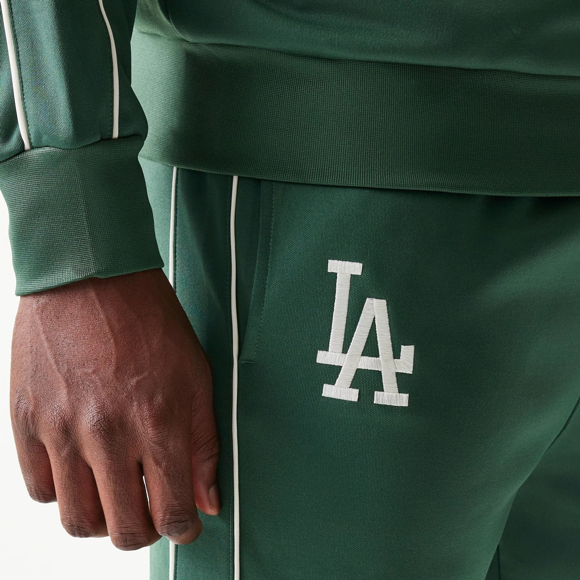 LA Dodgers MLB Piping Dark Green Straight Leg Joggers - Image 3