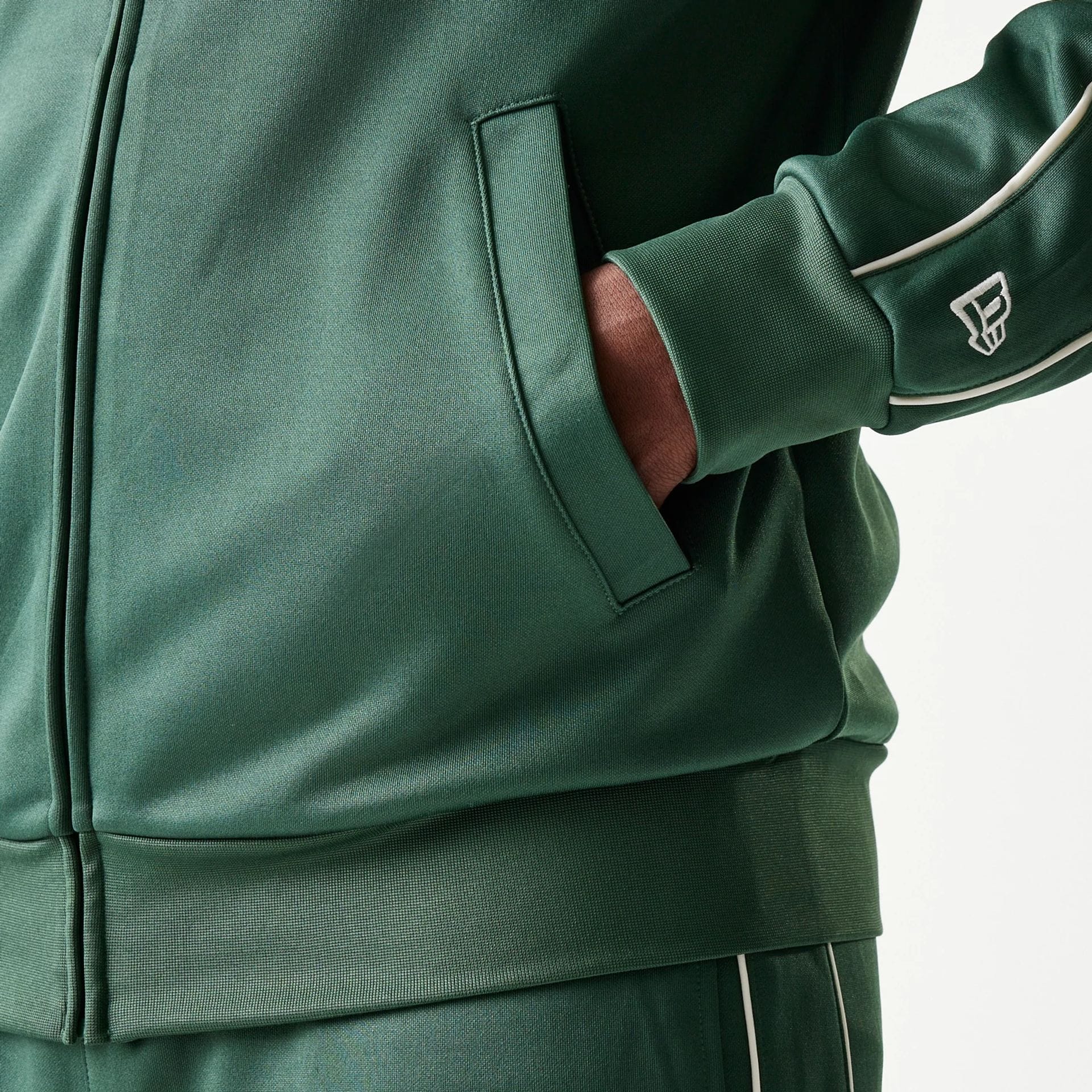 LA Dodgers MLB Piping Dark Green Track Jacket - Image 5