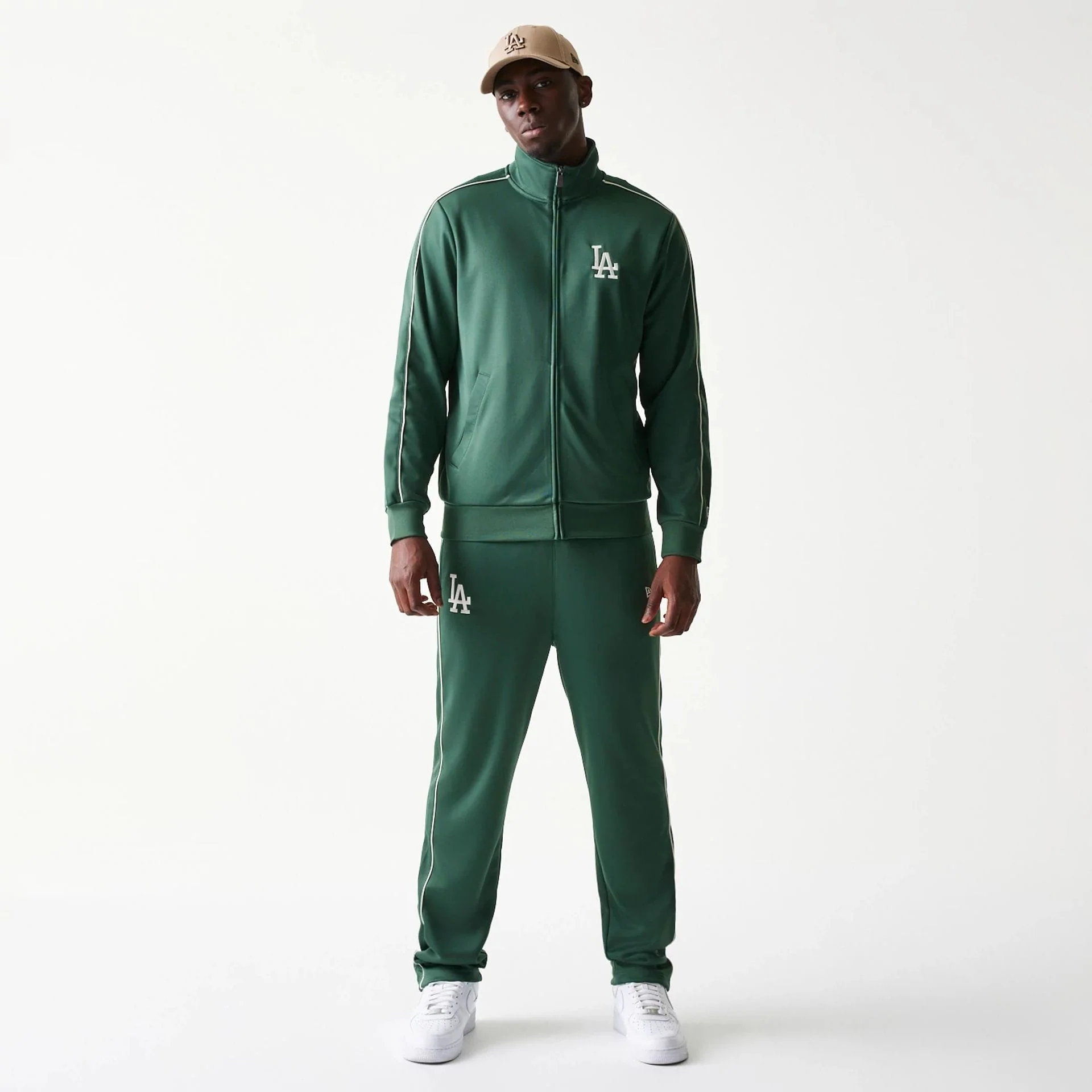 LA Dodgers MLB Piping Dark Green Track Jacket - Image 8