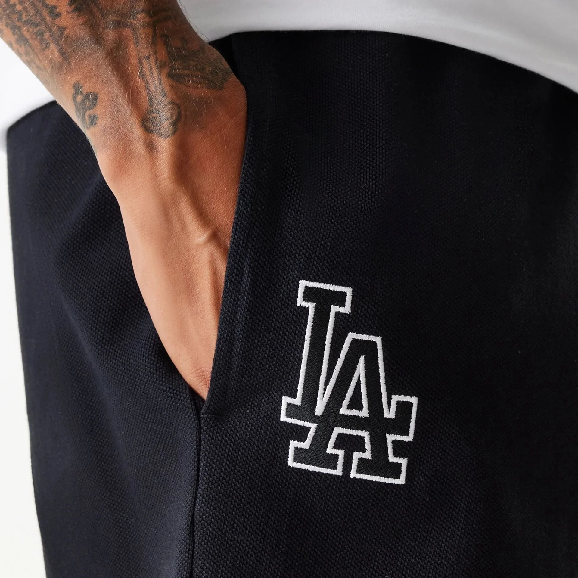 LA Dodgers MLB Pique Black Shorts - Image 4