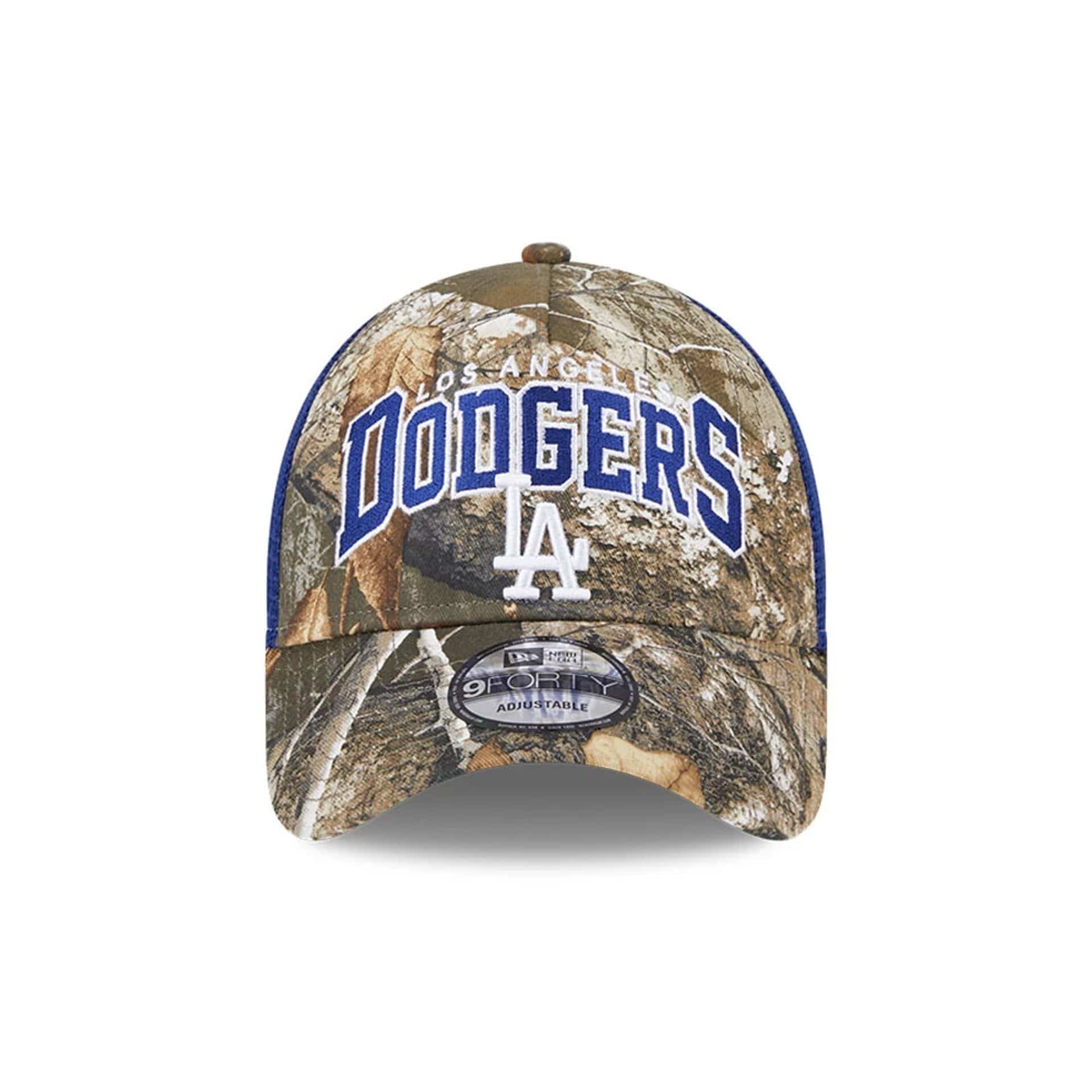 LA Dodgers MLB Realtree Camo Dark Blue 9FORTY A-Frame Trucker Adjustable Cap - Image 3