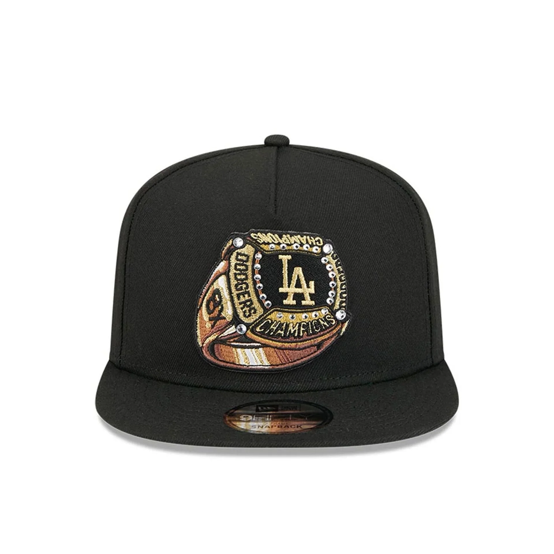 LA Dodgers MLB Ring Black 9FIFTY A-Frame Snapback Adjustable Cap - Image 3