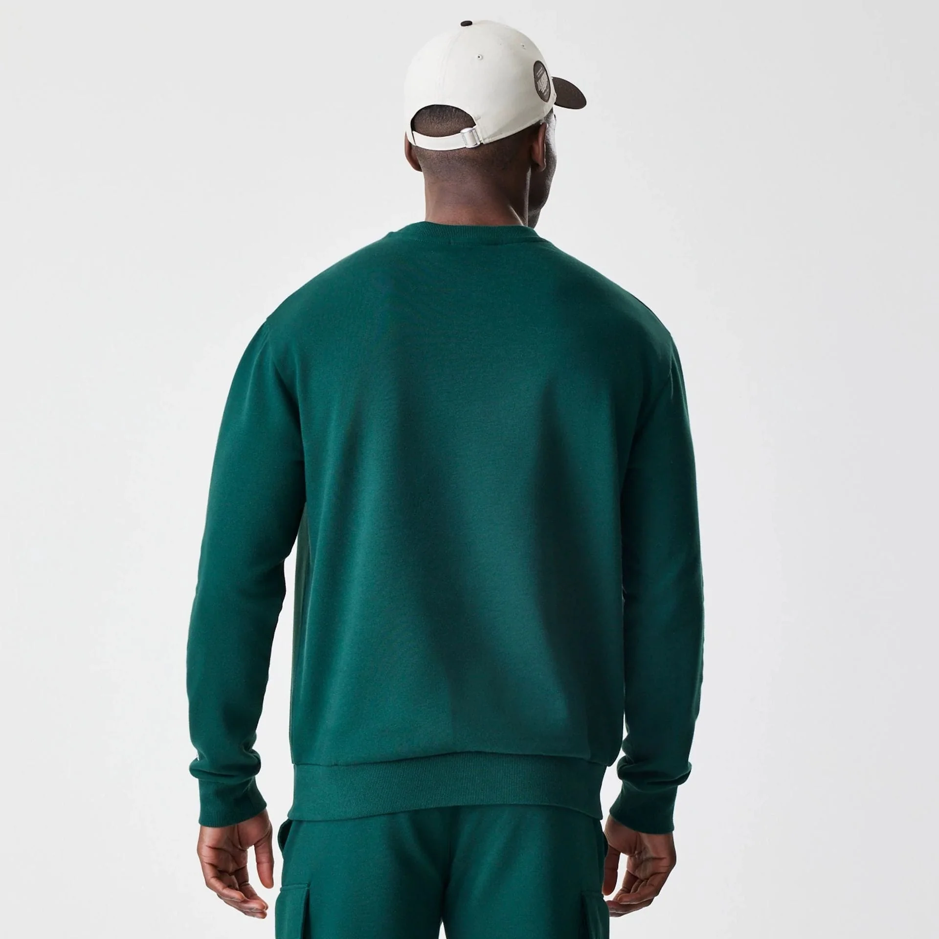 LA Dodgers MLB Script Dark Green Crew Neck Sweater - Image 2