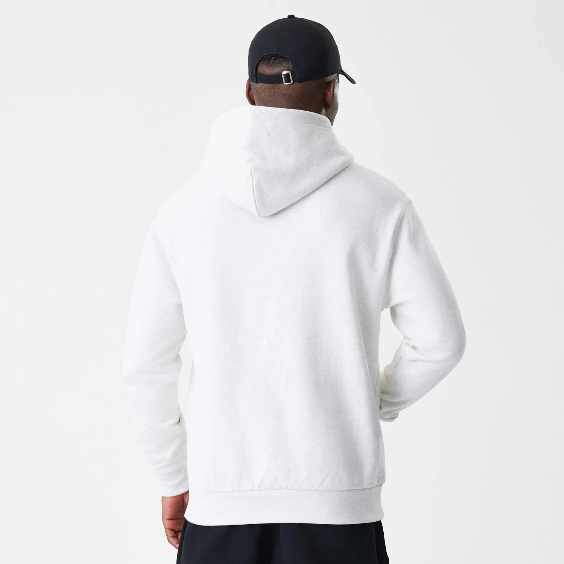 LA Dodgers MLB Script White Oversized Pullover Hoodie - Image 2