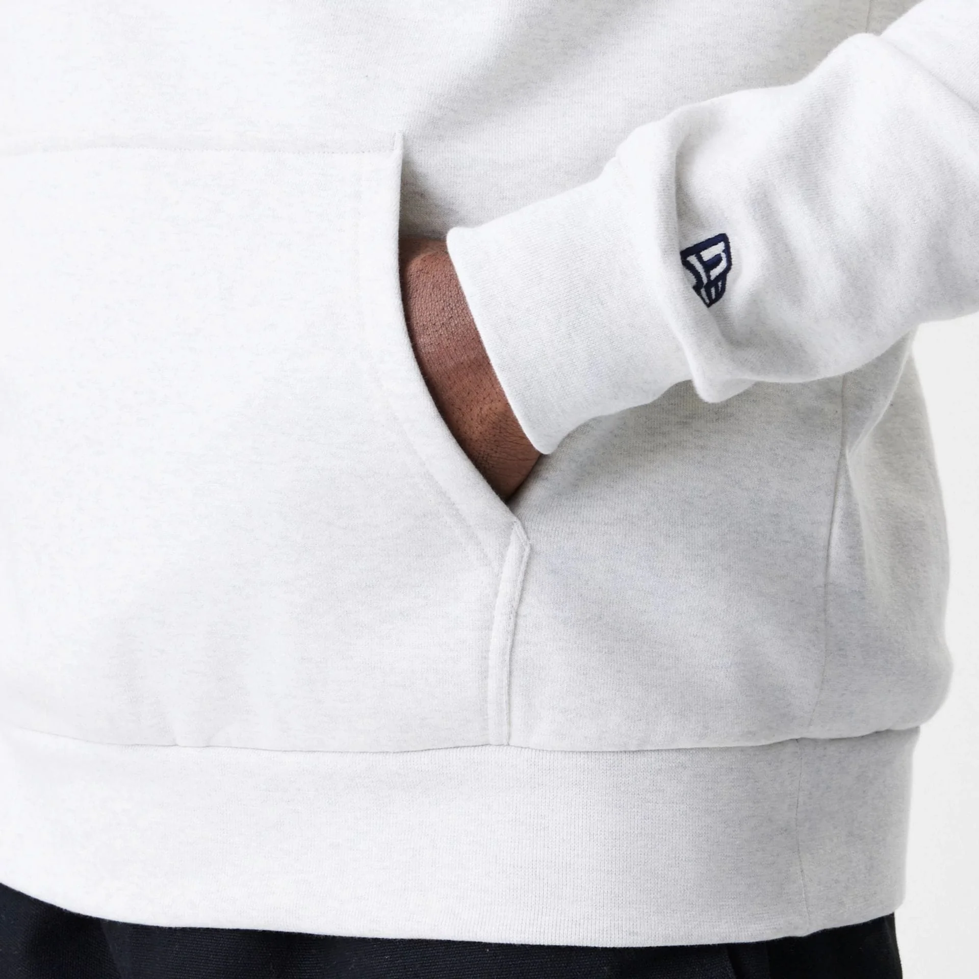 LA Dodgers MLB Script White Oversized Pullover Hoodie - Image 7