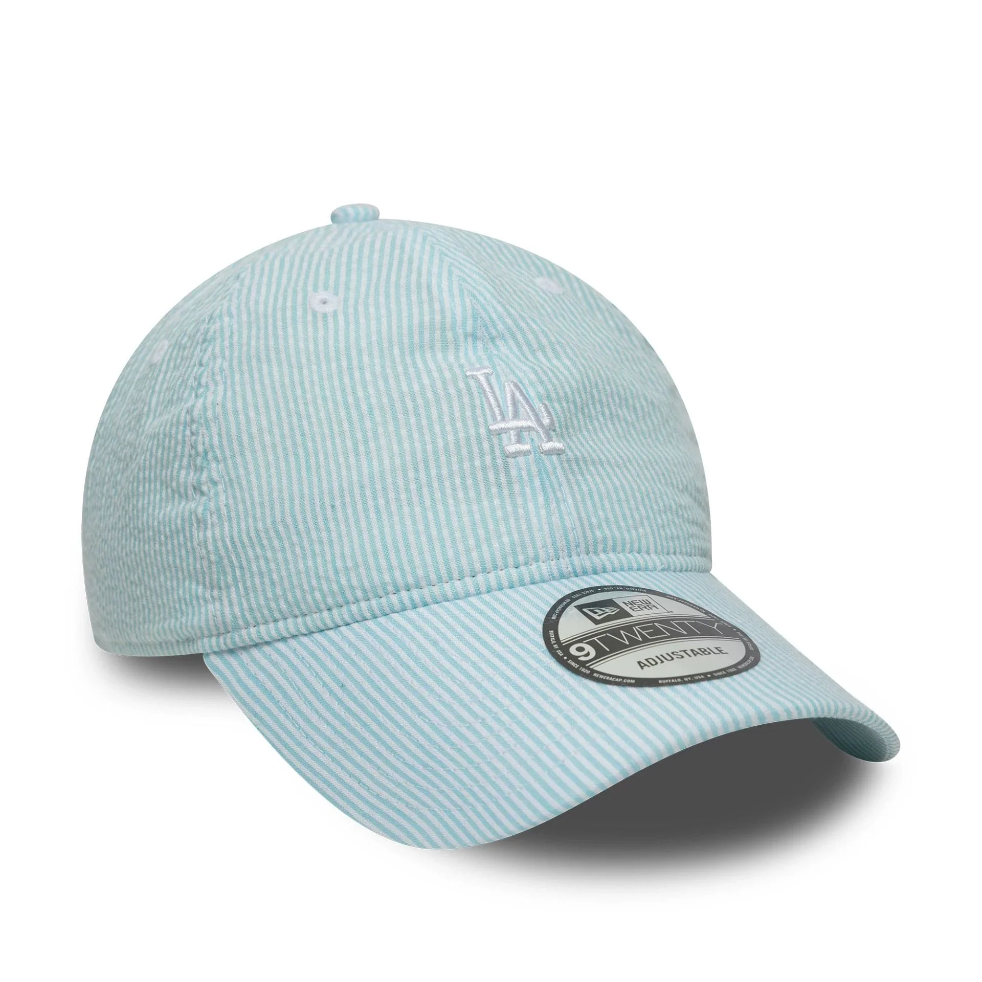 LA Dodgers MLB Seersucker Pastel Green 9TWENTY Adjustable Cap - Image 3