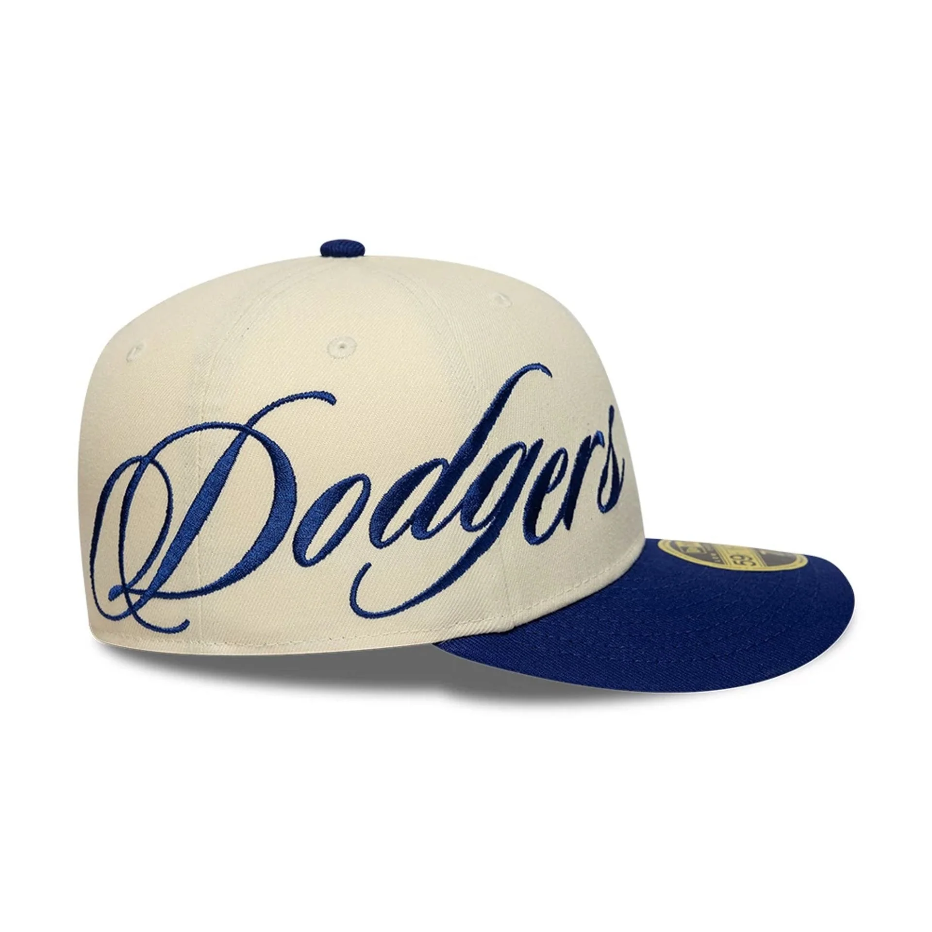 LA Dodgers MLB Side Script Cream Low Profile 59FIFTY Fitted Cap - Image 5
