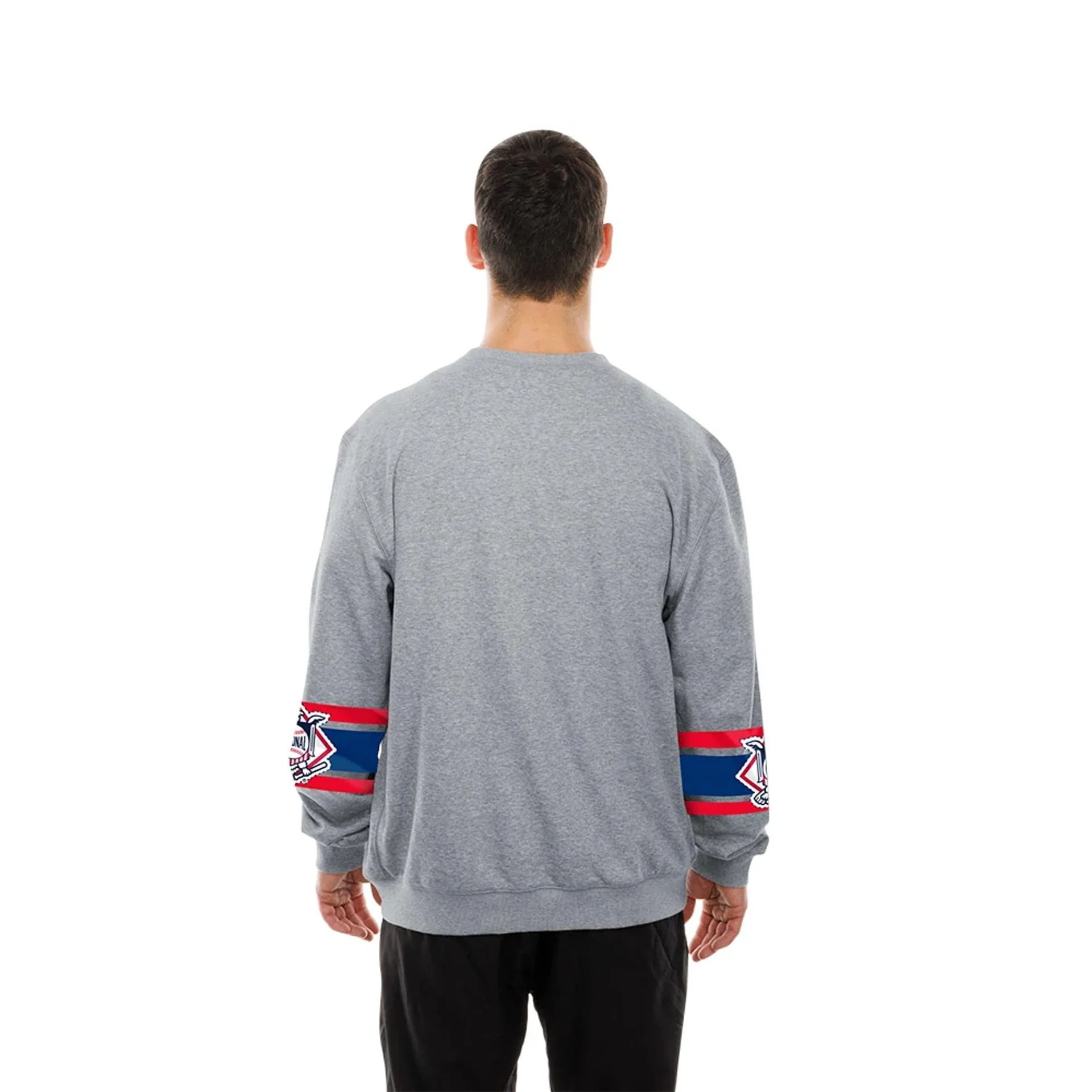 LA Dodgers MLB Sport Classic Grey Crew Neck Sweater - Image 2