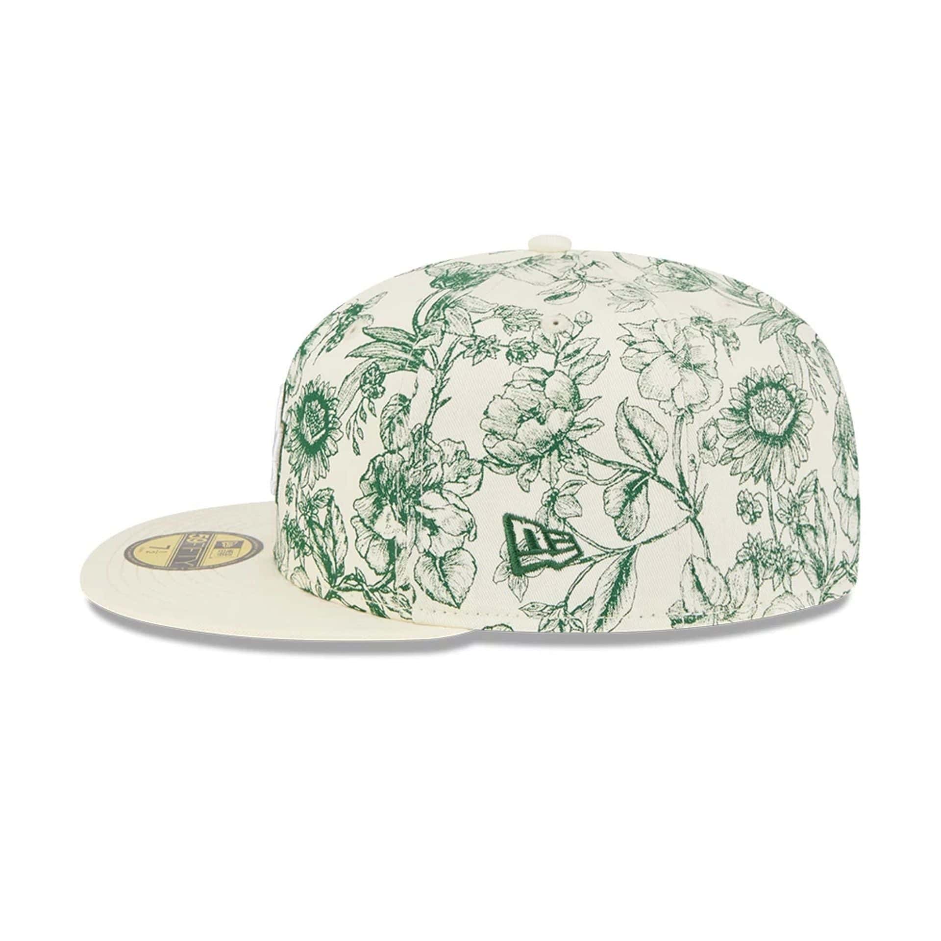 LA Dodgers MLB Spring Floral White 59FIFTY Fitted Cap - Image 5