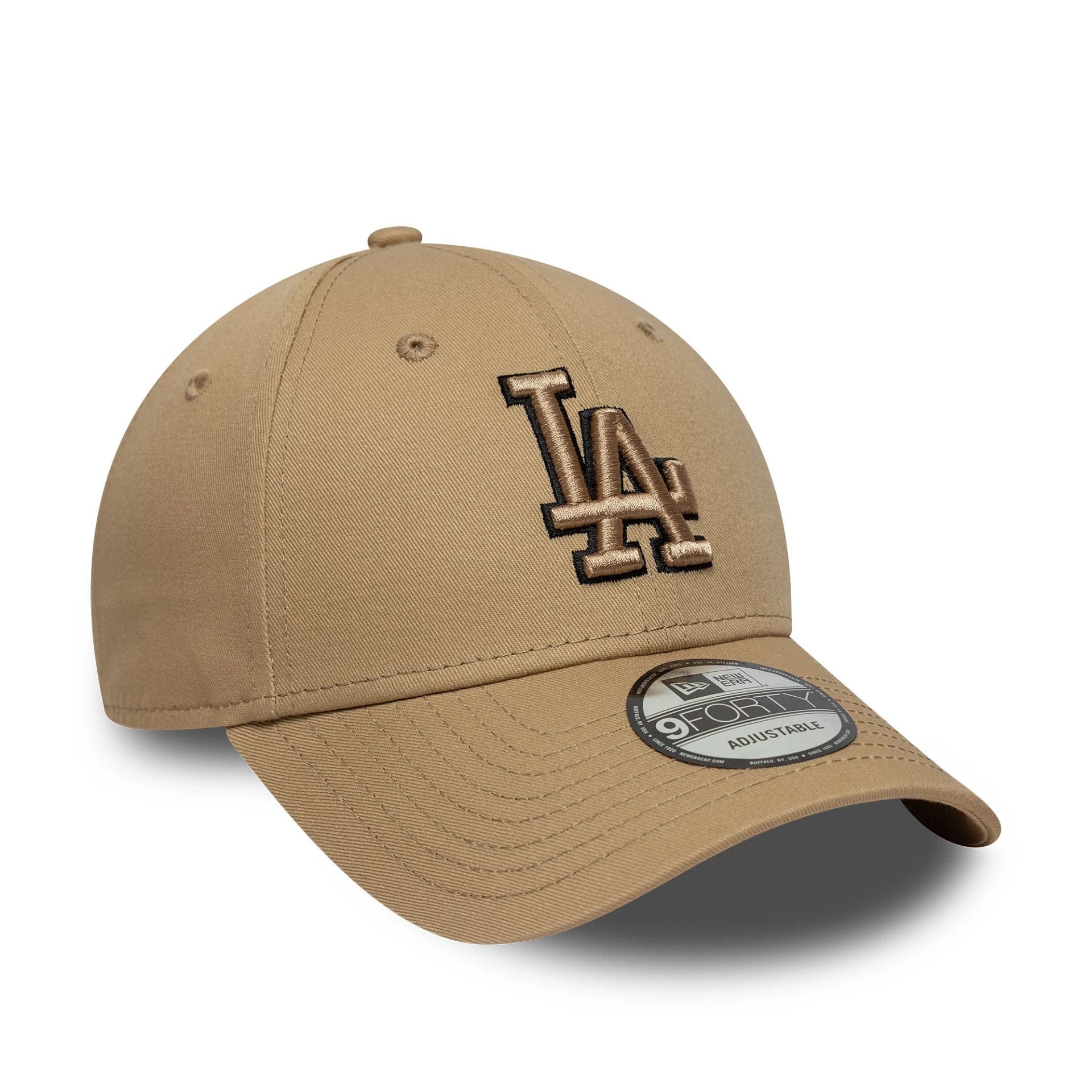 LA Dodgers MLB Team Outline Light Beige 9FORTY Cap - Image 3