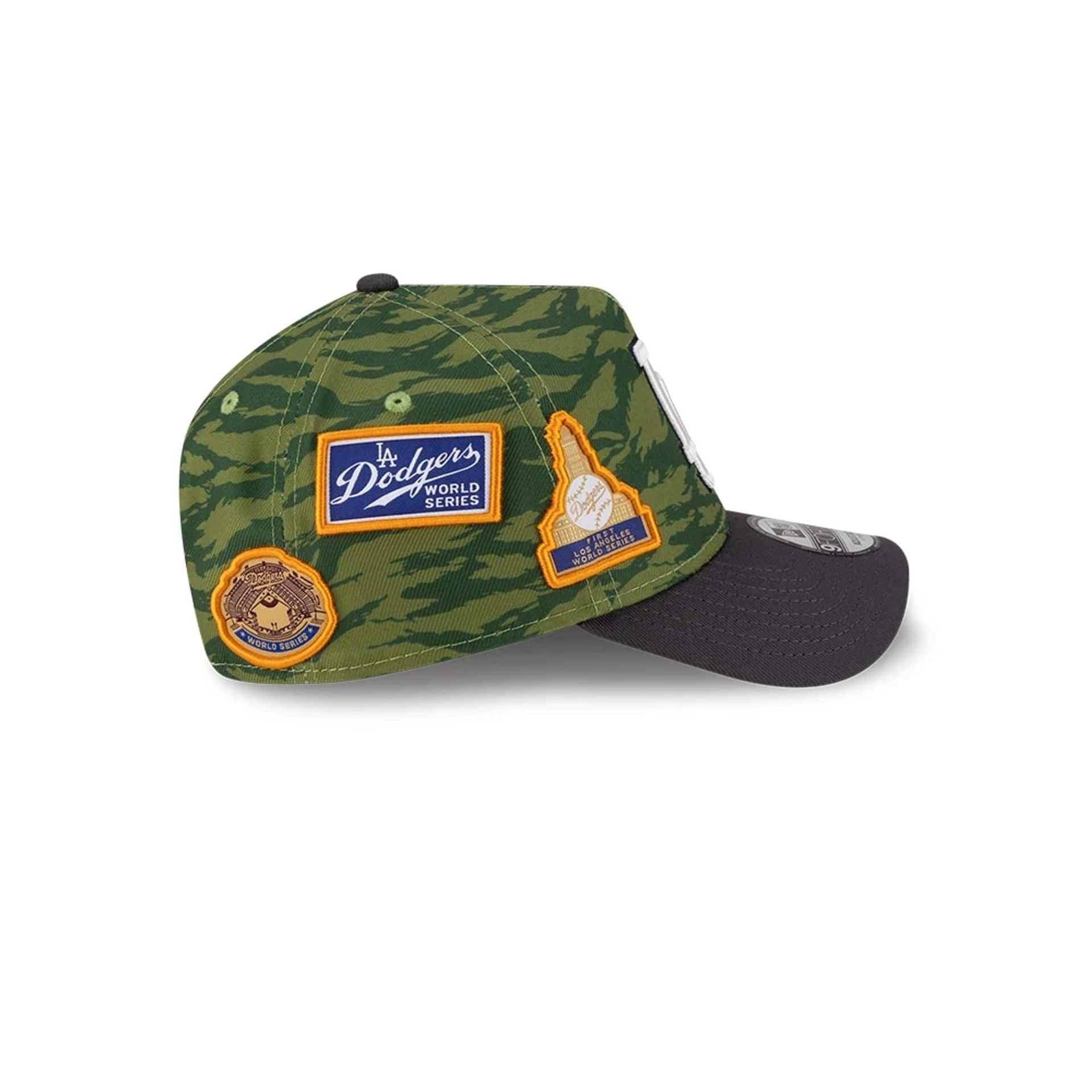 LA Dodgers MLB Tiger Camo Green 9FORTY A-Frame Cap - Image 7