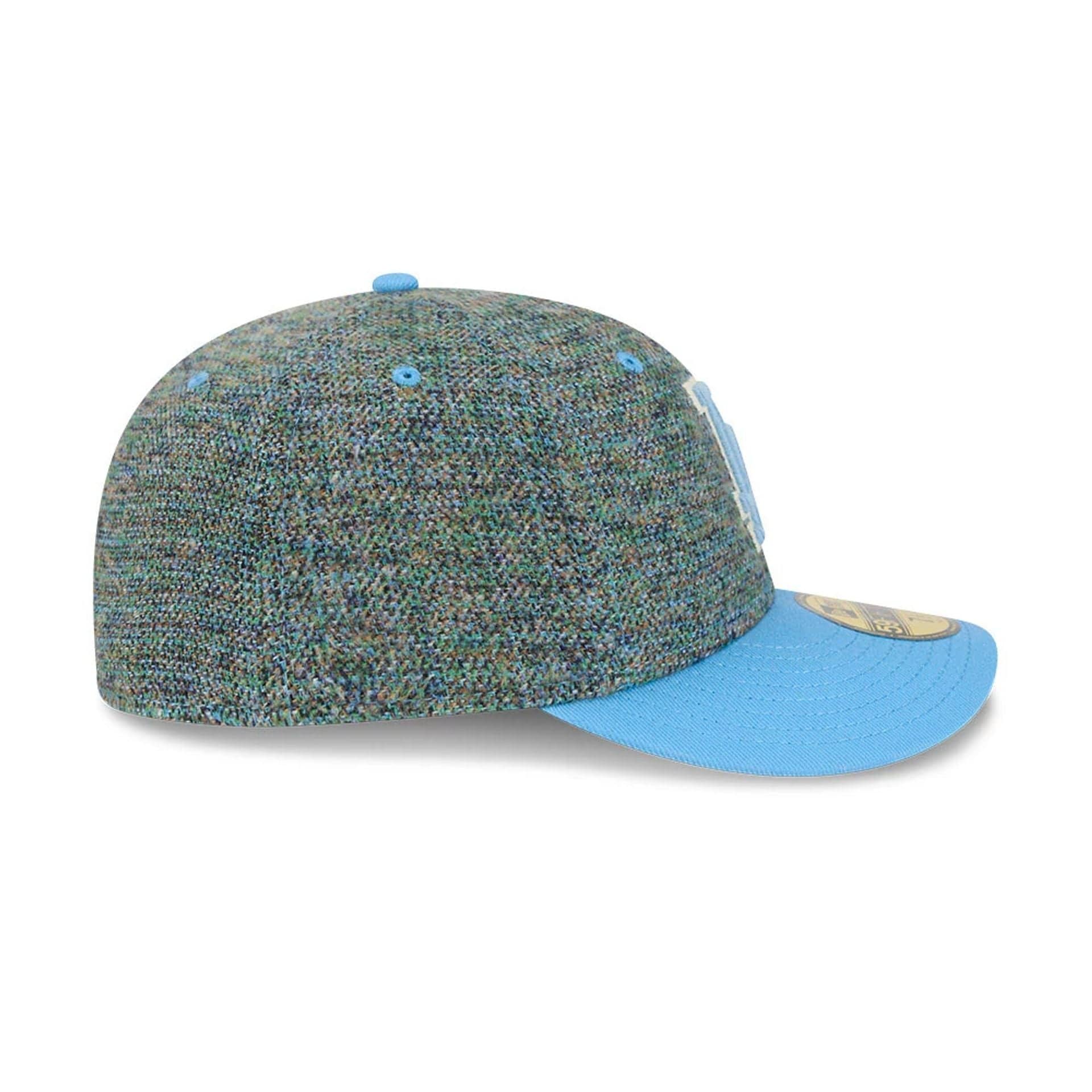LA Dodgers MLB Tweedy Cotton Pastel Blue 59FIFTY Fitted Cap - Image 6