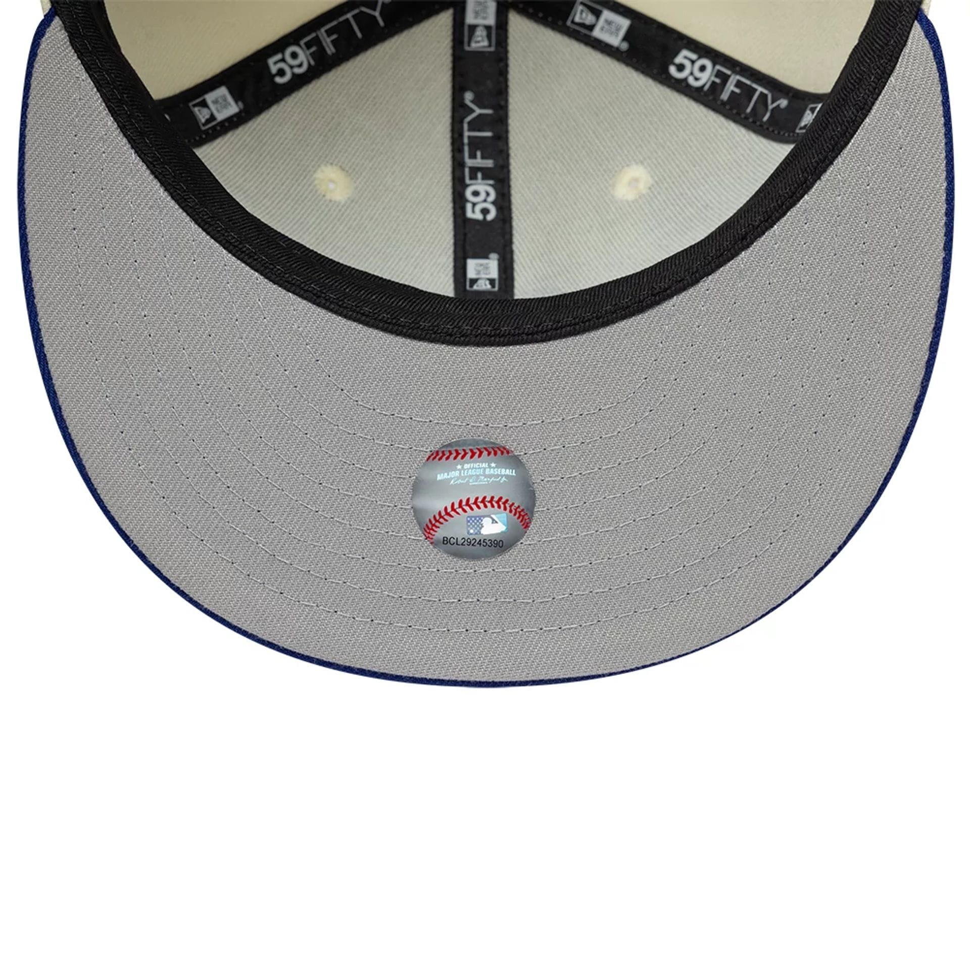 LA Dodgers MLB Upside Down Cream 59FIFTY Fitted Cap - Image 2