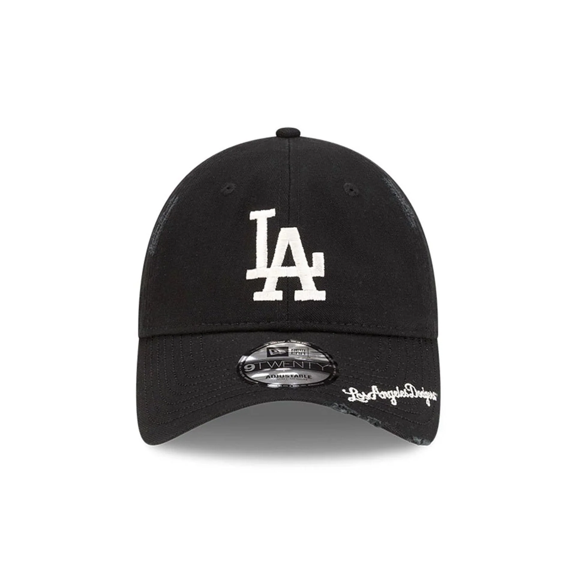 LA Dodgers MLB Visor Logo Black 9TWENTY Adjustable Cap - Image 2