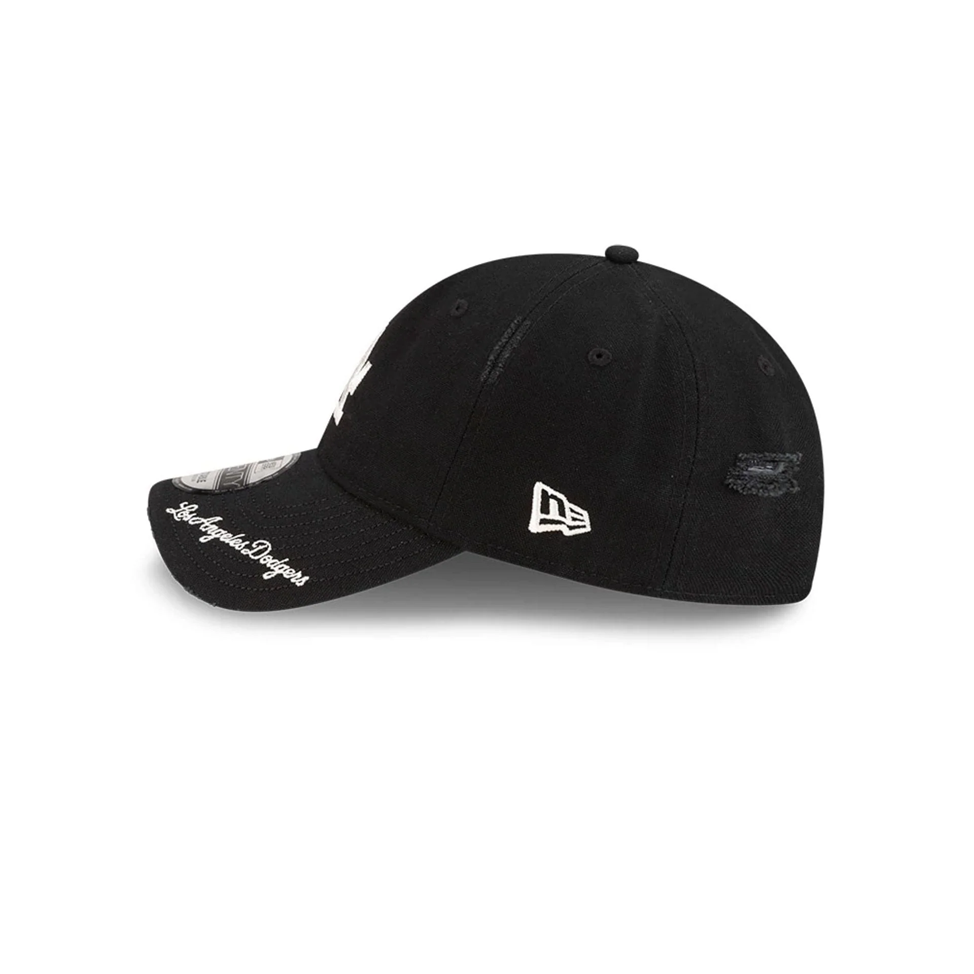 LA Dodgers MLB Visor Logo Black 9TWENTY Adjustable Cap - Image 4