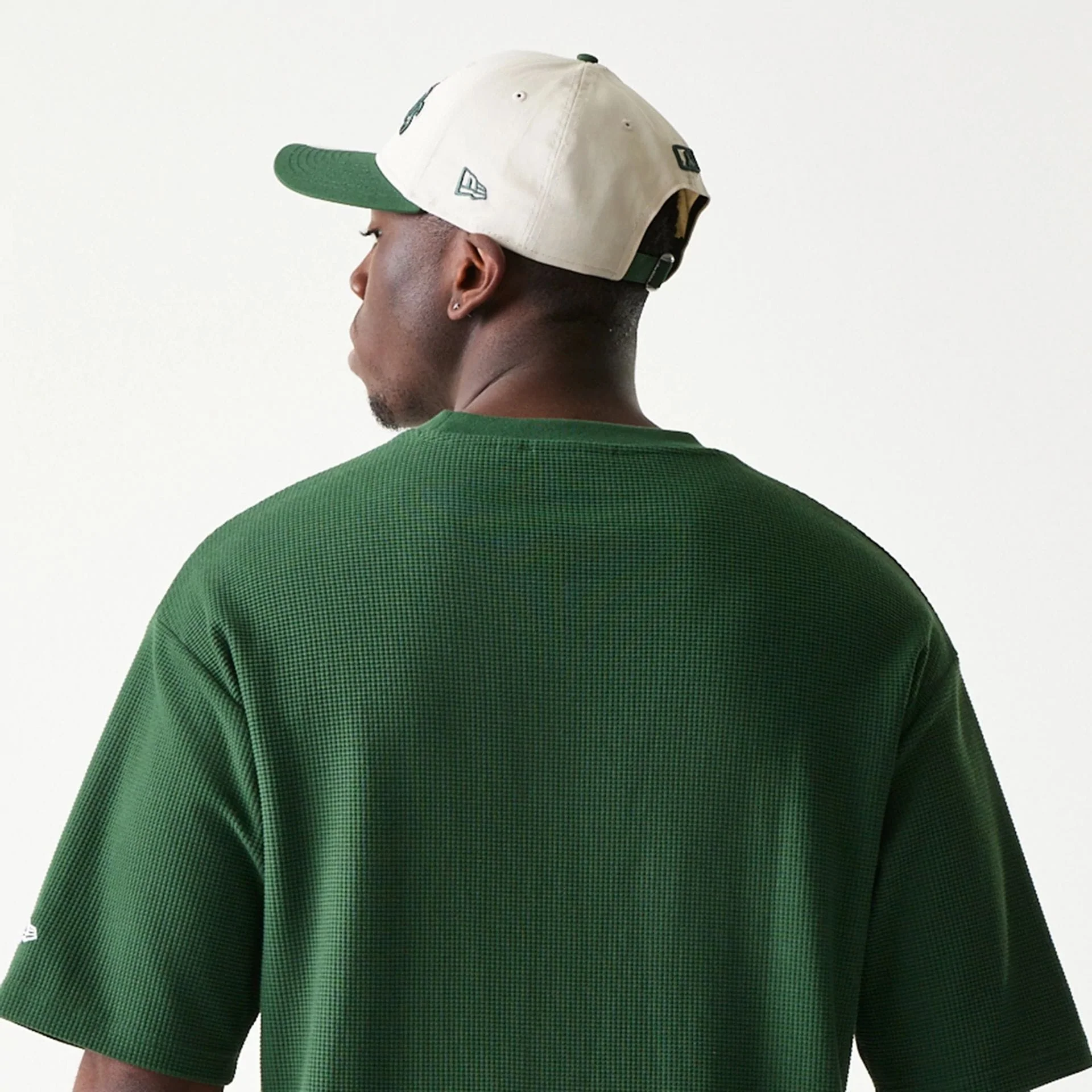 LA Dodgers MLB Waffle Dark Green Oversized T-Shirt - Image 3